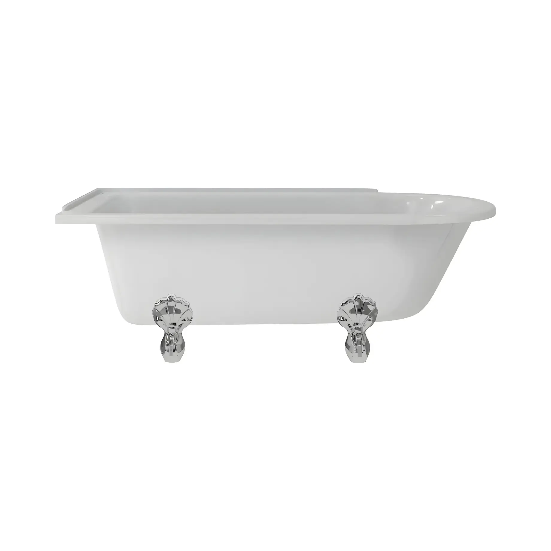 Ванна Hampton Burlington E13 + L1C Gloss White 169 х 75 см — вид на білому тлі