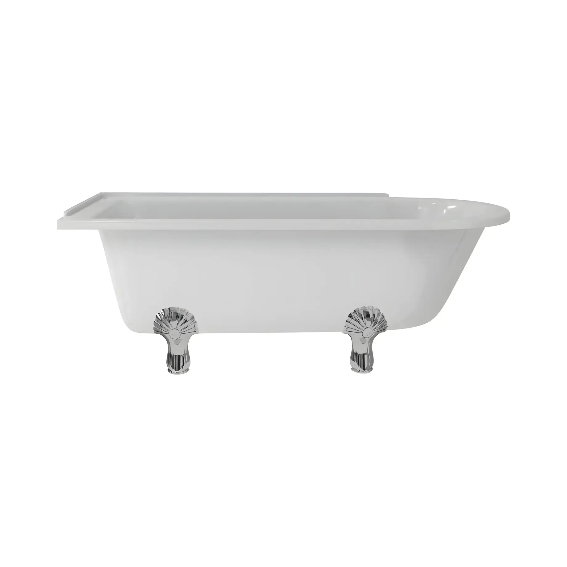 Ванна Hampton Burlington E13 + L3C Gloss White 169 х 75 см — вид на білому тлі