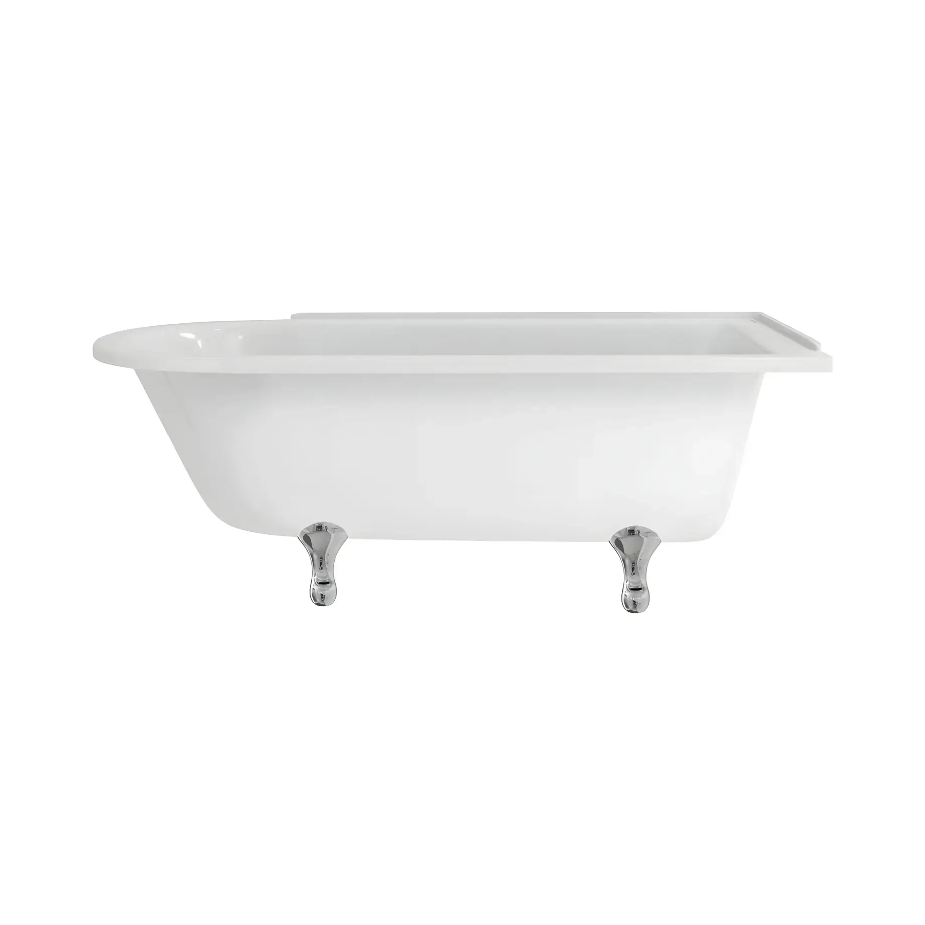 Ванна Hampton Burlington E14 + E10 CHR — вид на білому тлі
