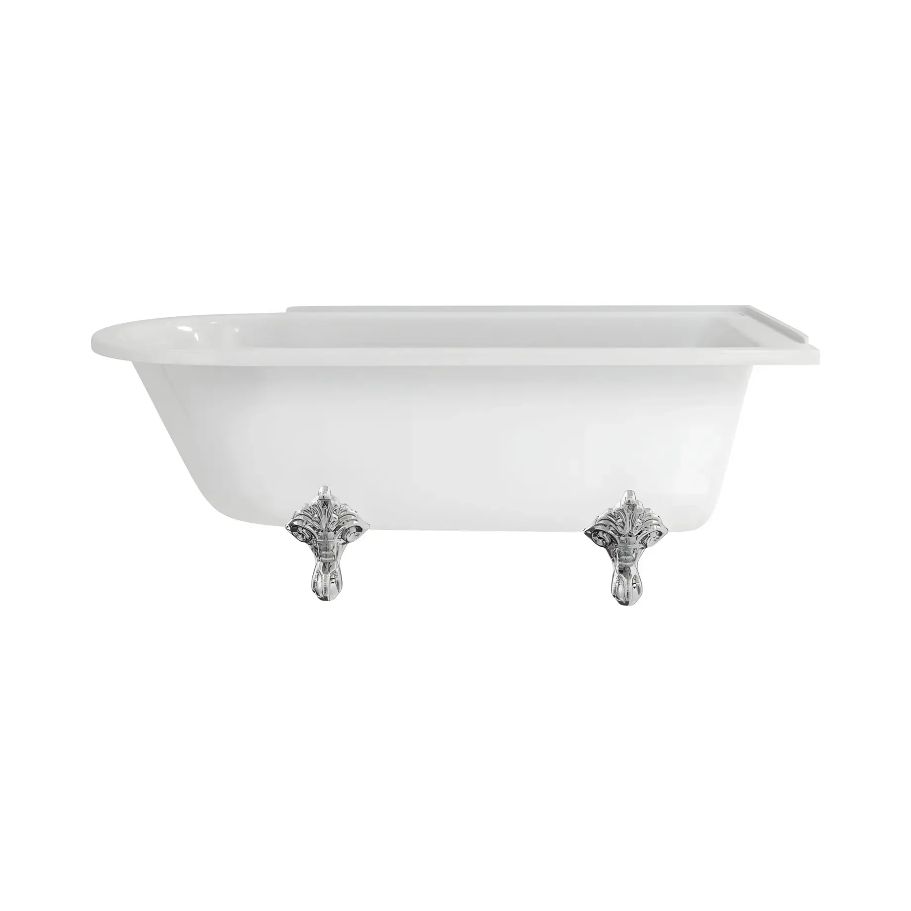 Ванна Hampton Burlington E14 + E11 CHR — вид на білому тлі