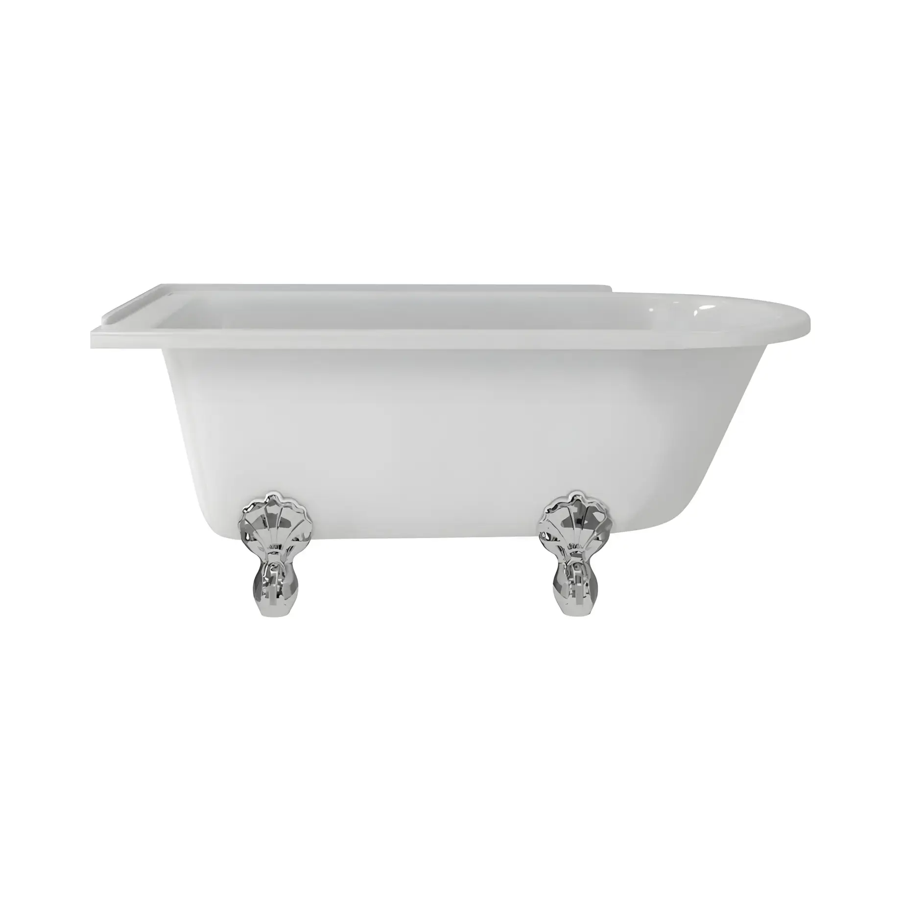 Ванна Hampton Burlington E20 + L1C Gloss White 150 х 75 см — вид на білому тлі