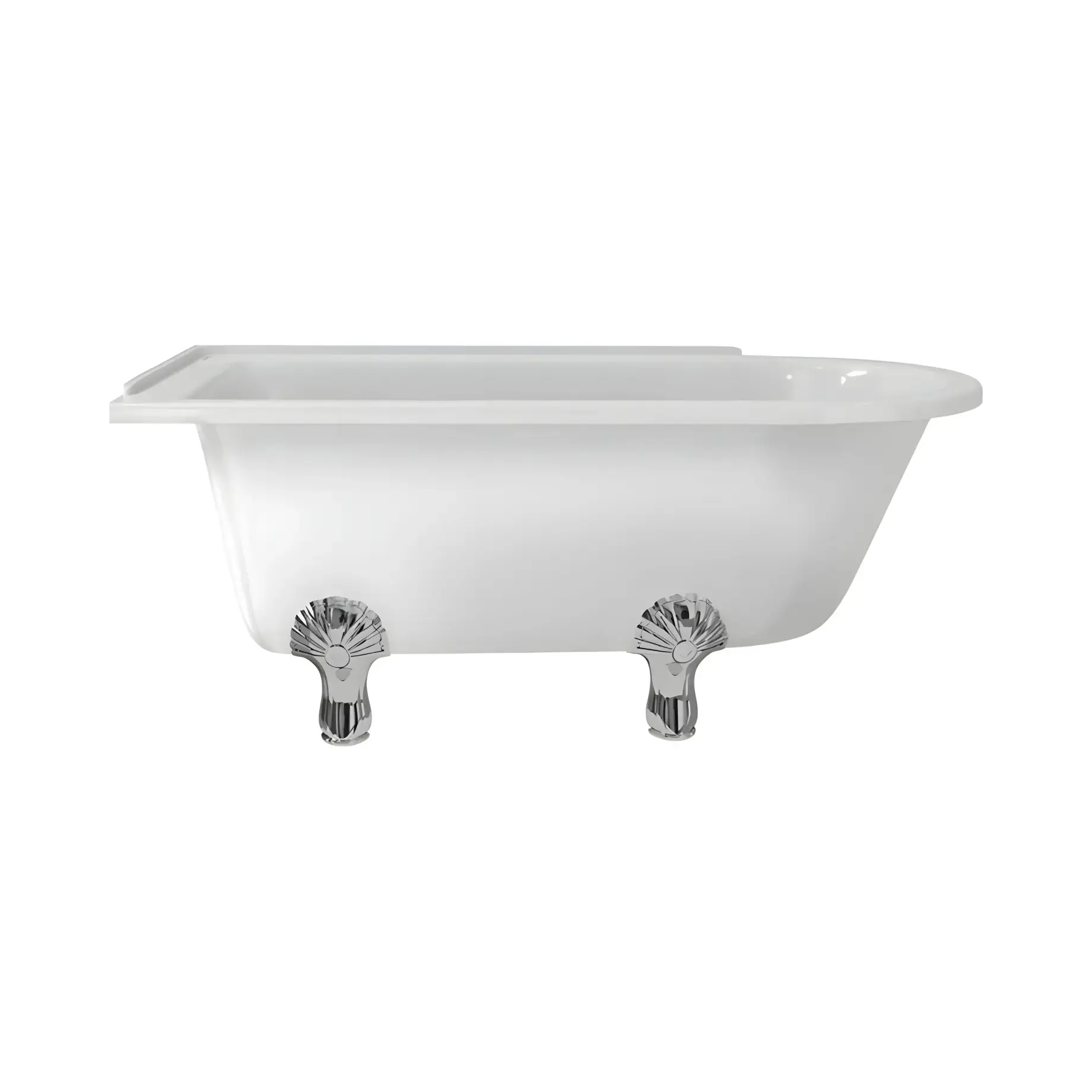 Ванна Hampton Burlington E20 + L3C Gloss White 150 х 75 см — вид на білому тлі