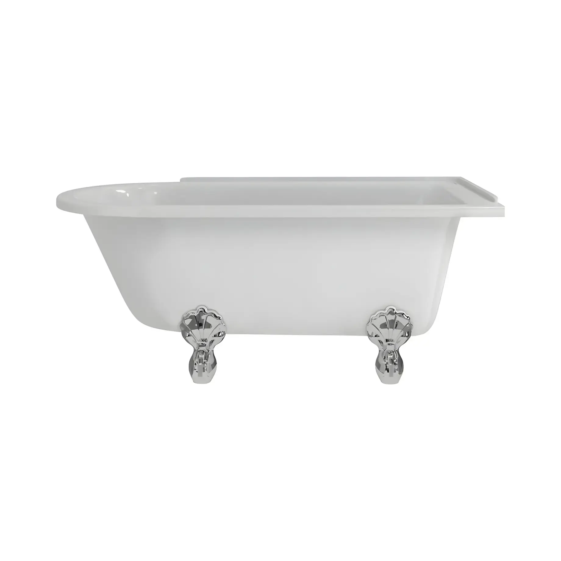 Ванна Hampton Burlington E21 + L1C Gloss White 150 х 75 см — вид на білому тлі