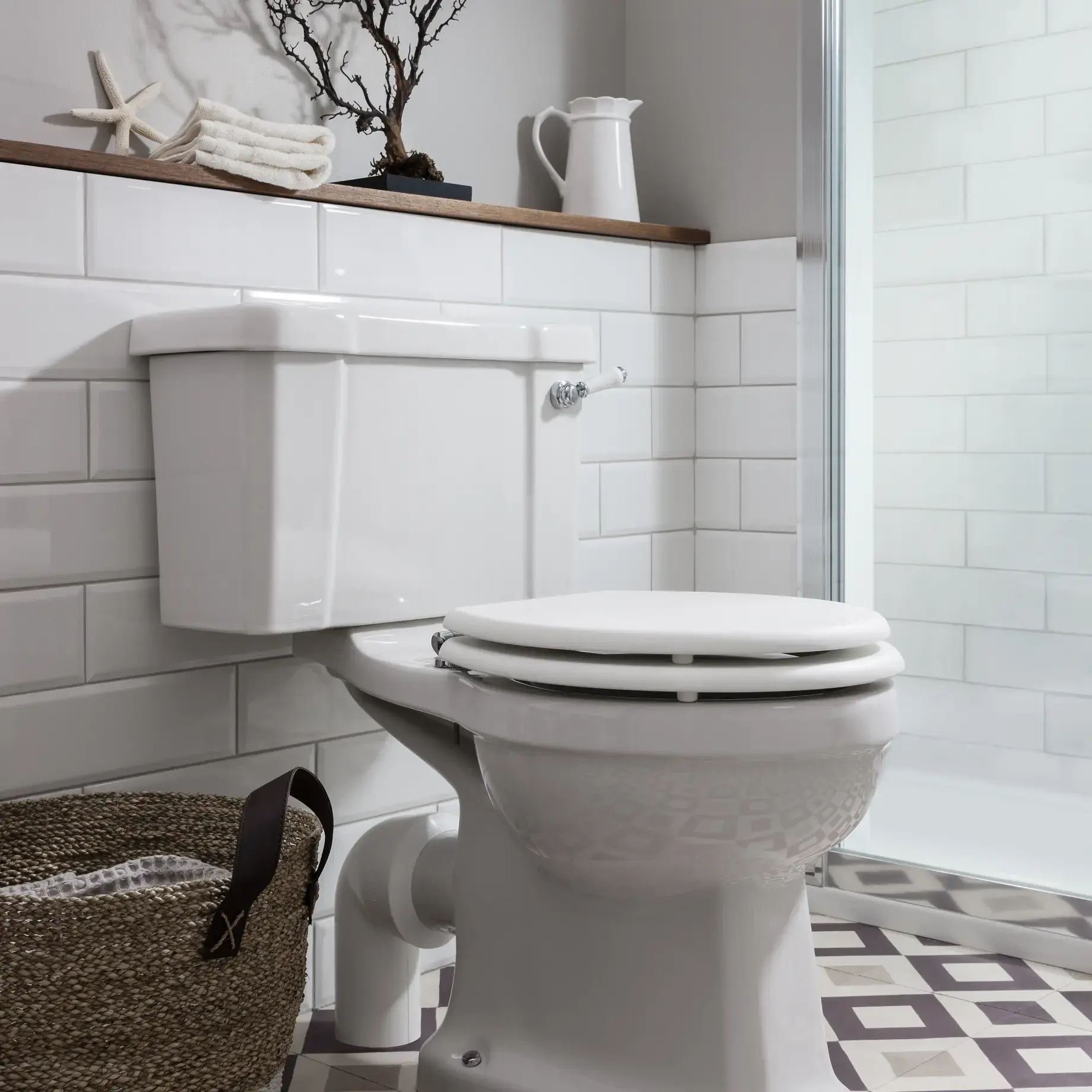 Унітаз-компакт Standard Burlington P5 + C1 CHR — бічний ракурс