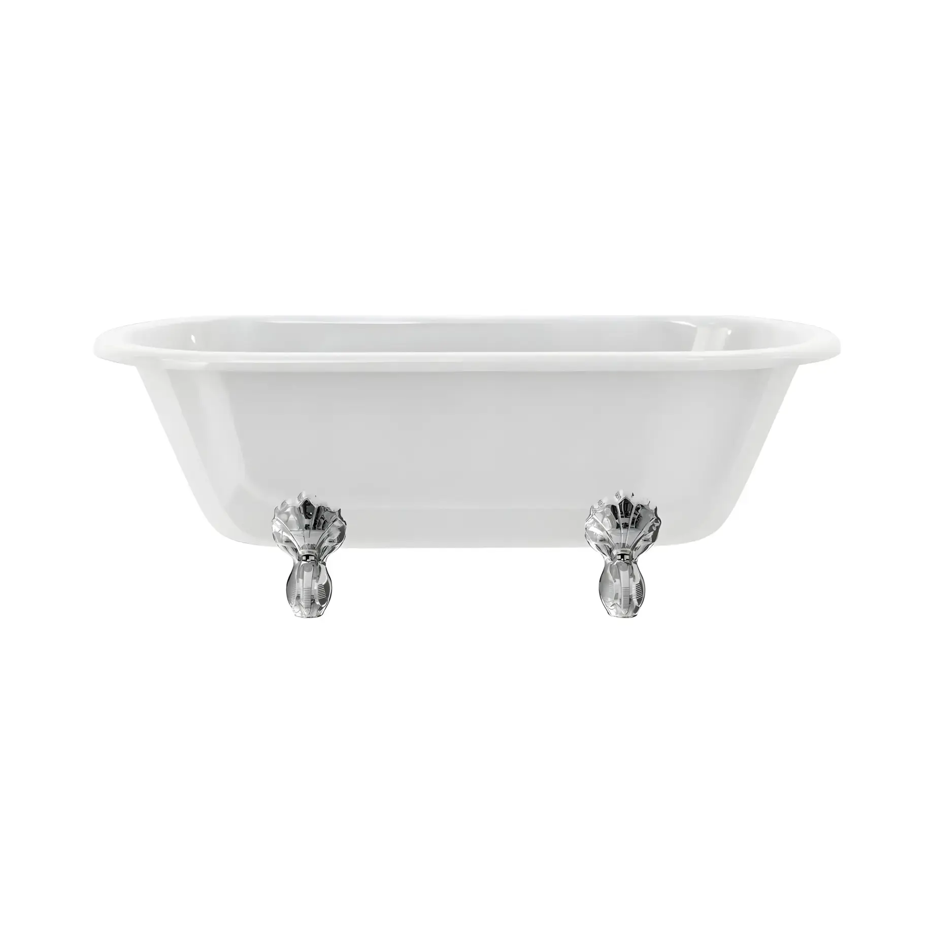 Ванна Windsor Burlington E3 + L1C Gloss White 169 х 74.5 см — вид на білому тлі
