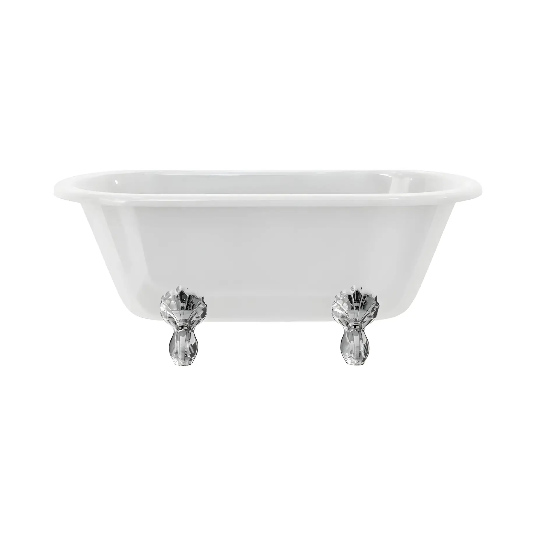 Ванна Windsor Burlington E4 + L1C Gloss White 150 х 75 см — вид на білому тлі