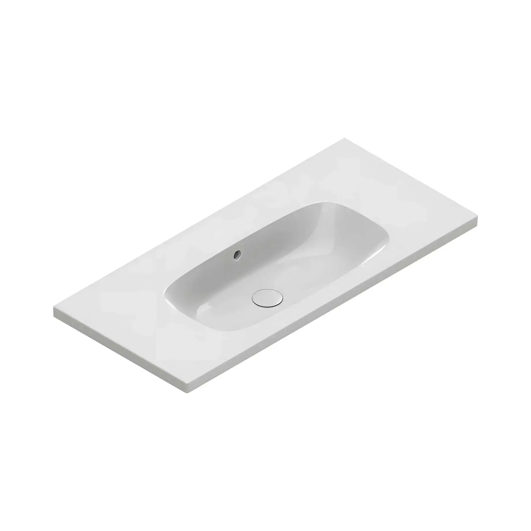 Умивальник Alvea Catalano 0621010001 Glossy White 100 х 46 см — вид на білому тлі