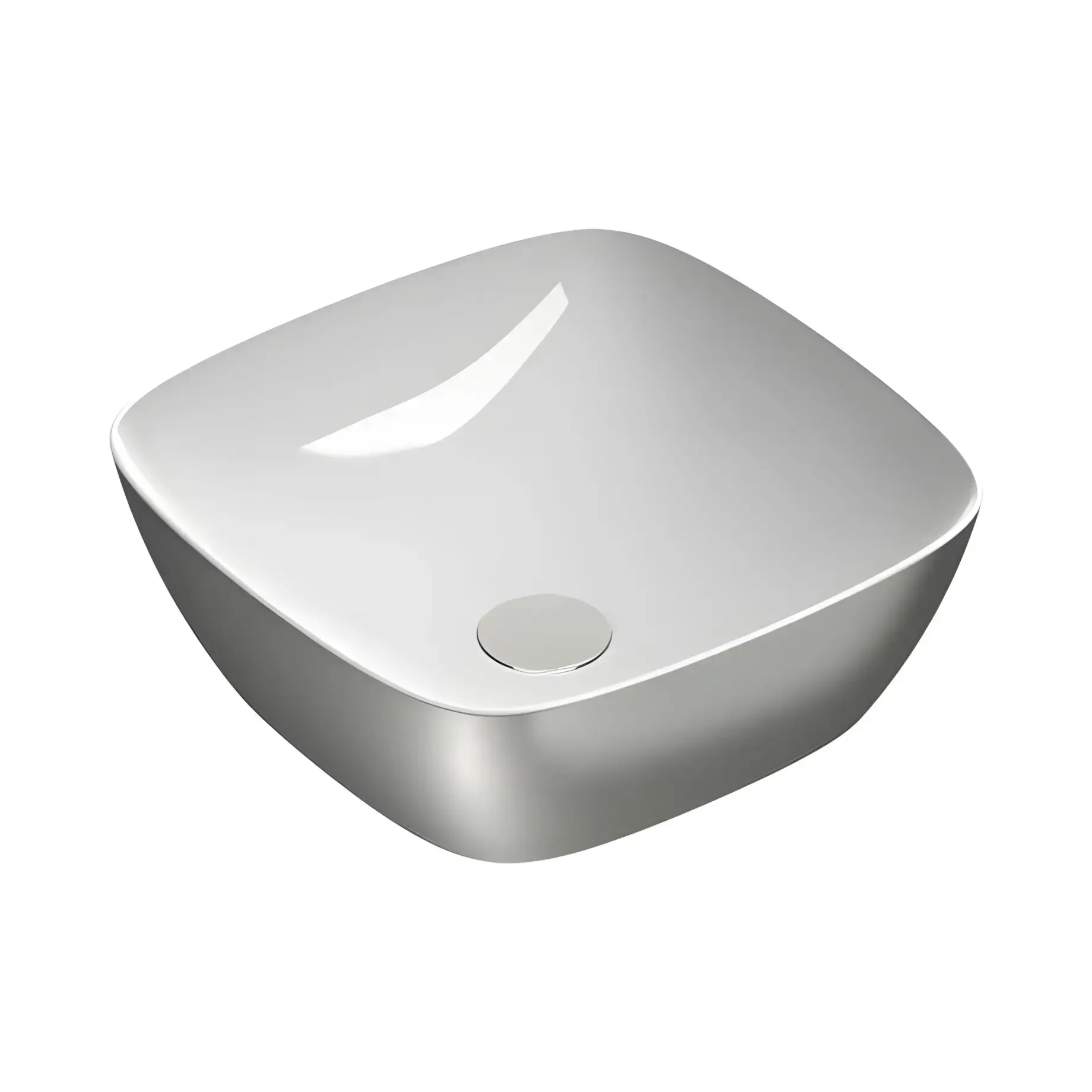 Умивальник Alvea Catalano 0622400041 White / Silver — вид на білому тлі