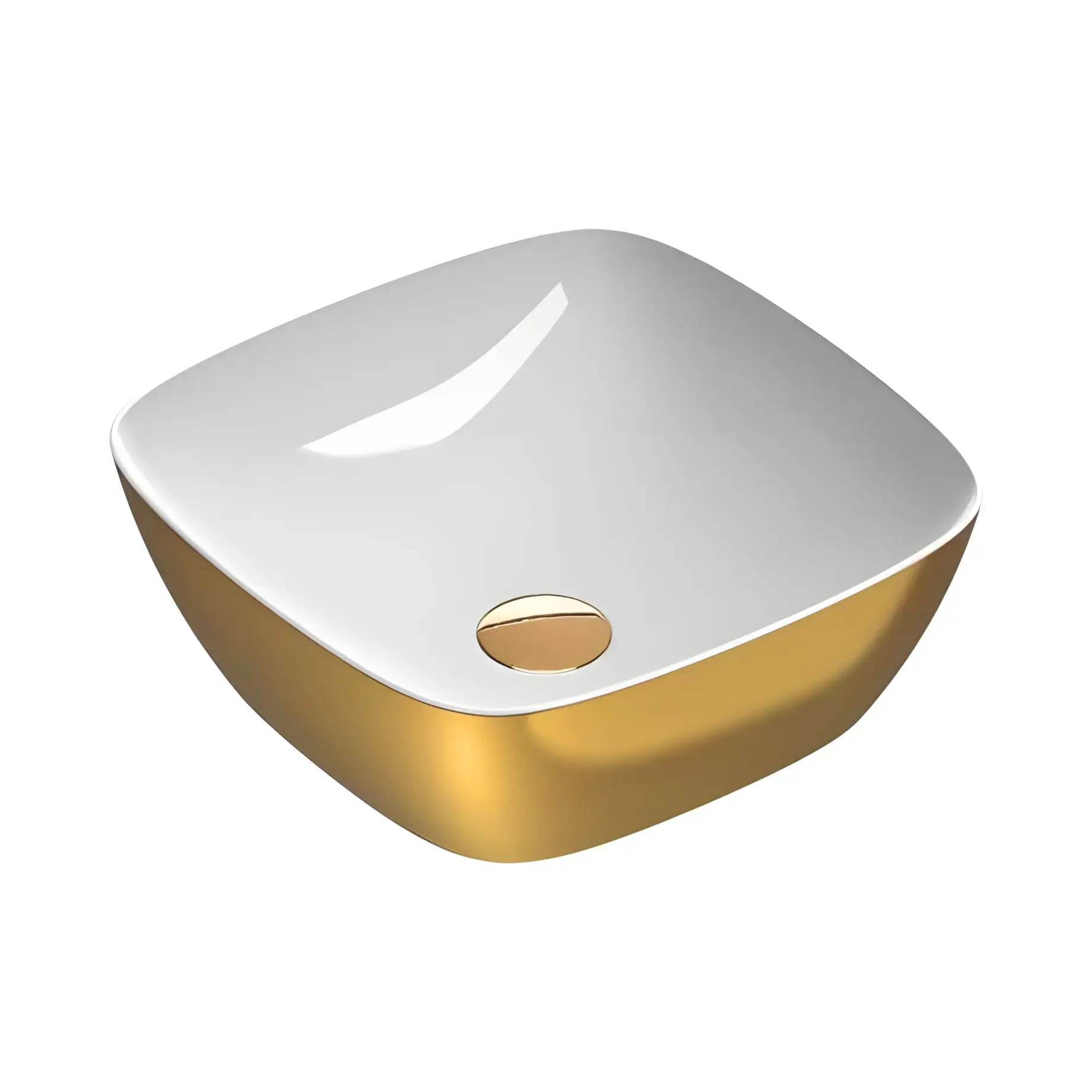 Умивальник Alvea Catalano 0622400042 White / Gold — вид на білому тлі