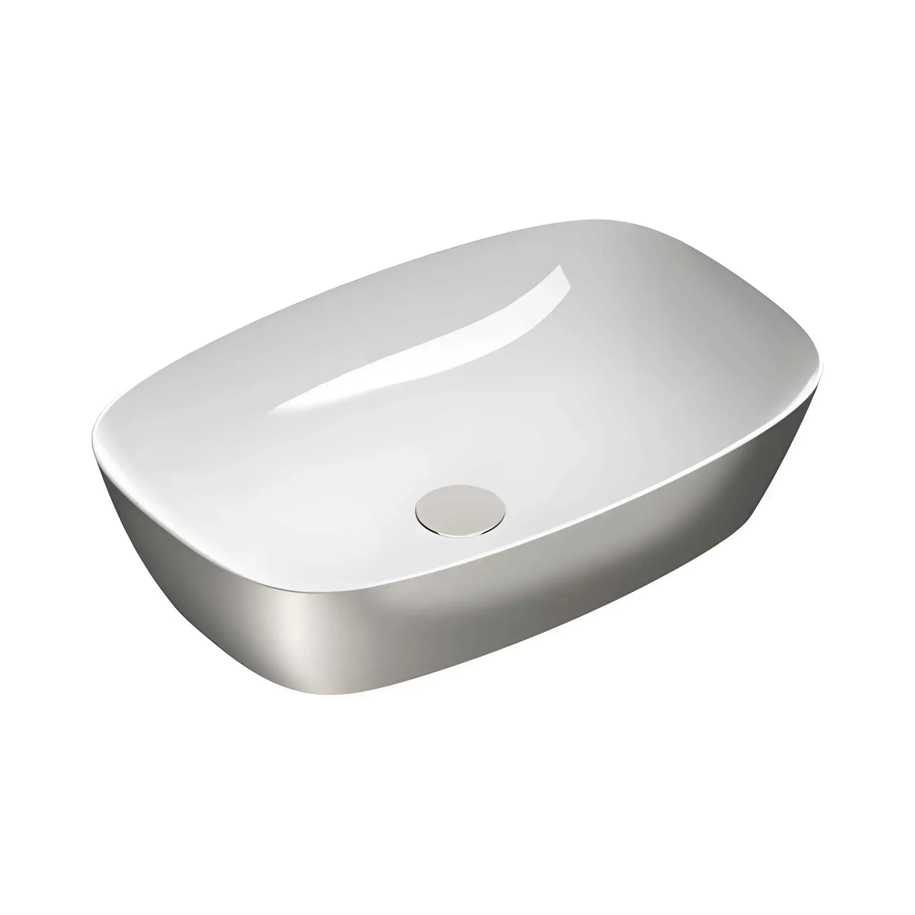 Умивальник Alvea Catalano 0622600041 White / Silver — вид на білому тлі