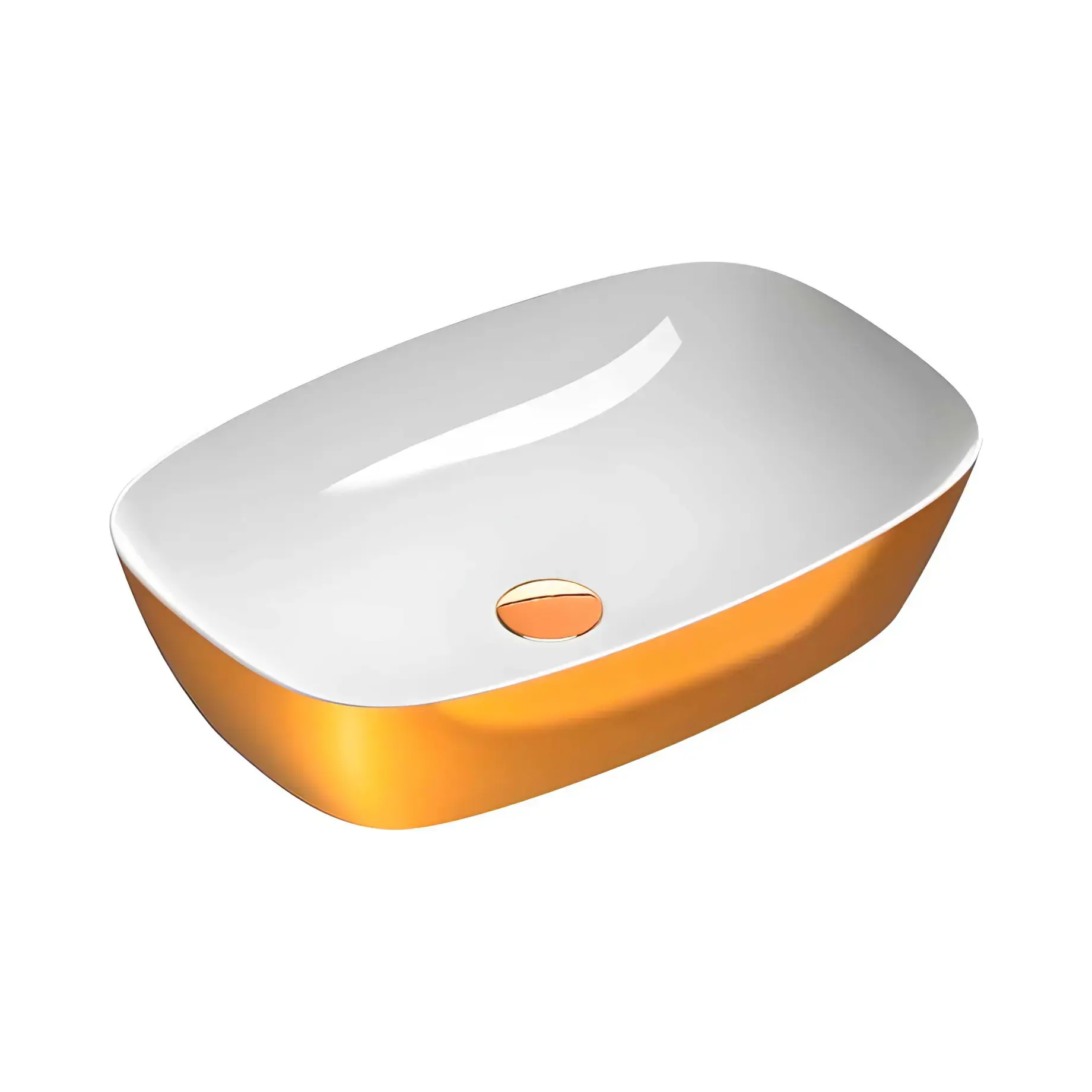 Умивальник Alvea Catalano 0622600042 White / Gold — вид на білому тлі