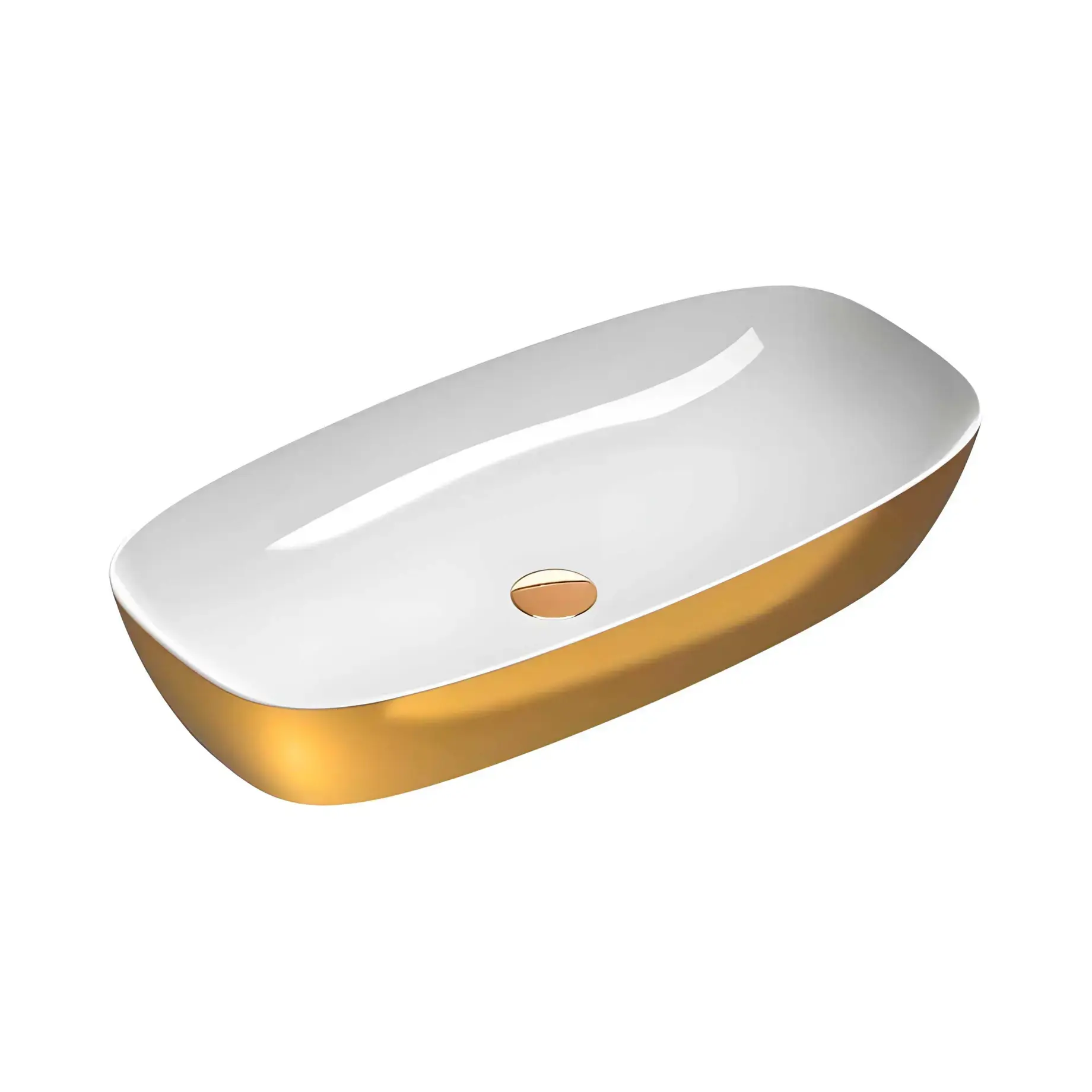 Умивальник Alvea Catalano 0622800042 White / Gold — вид на білому тлі