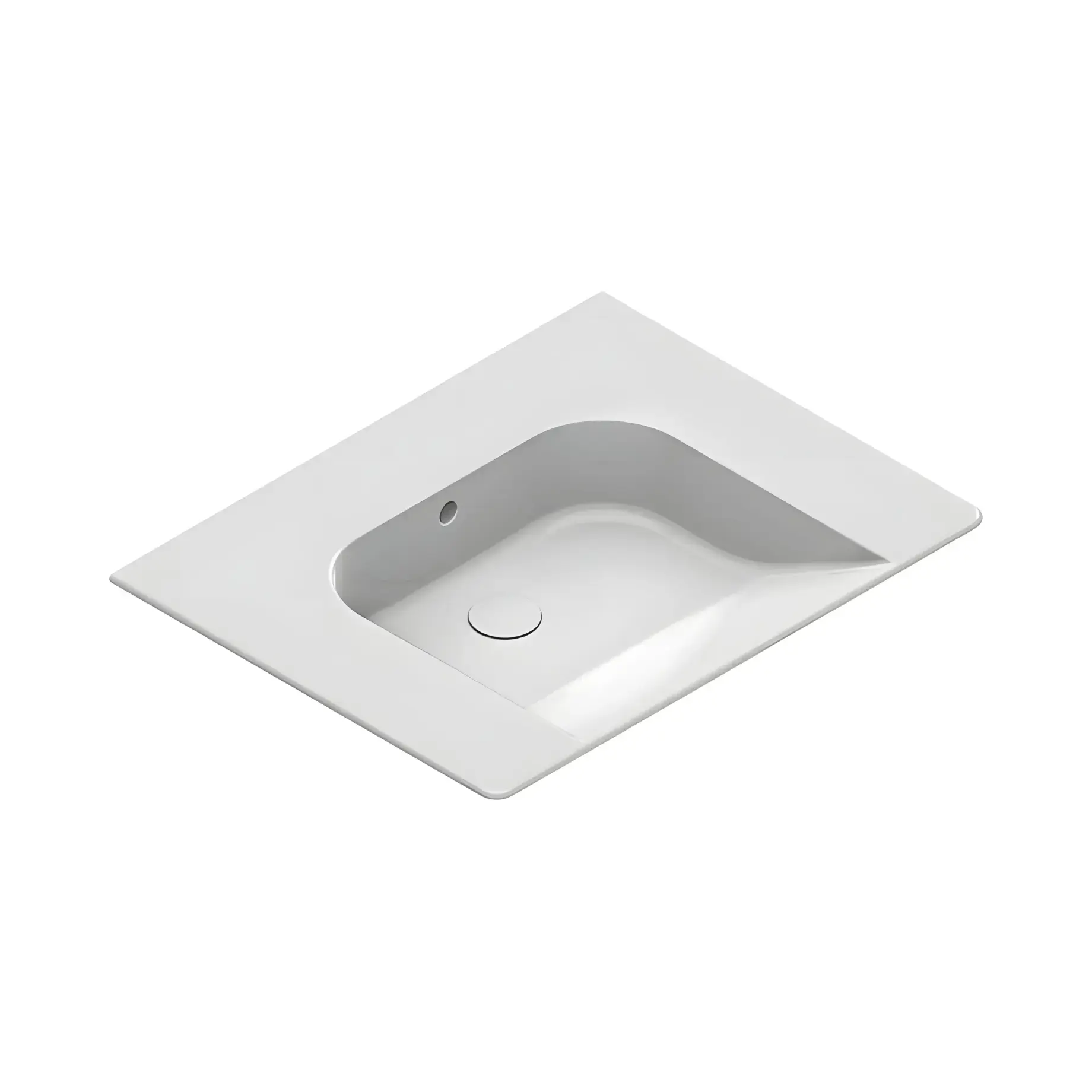 Умивальник Comfort Catalano 0920700001 Glossy White 70 х 55 см — вид на білому тлі