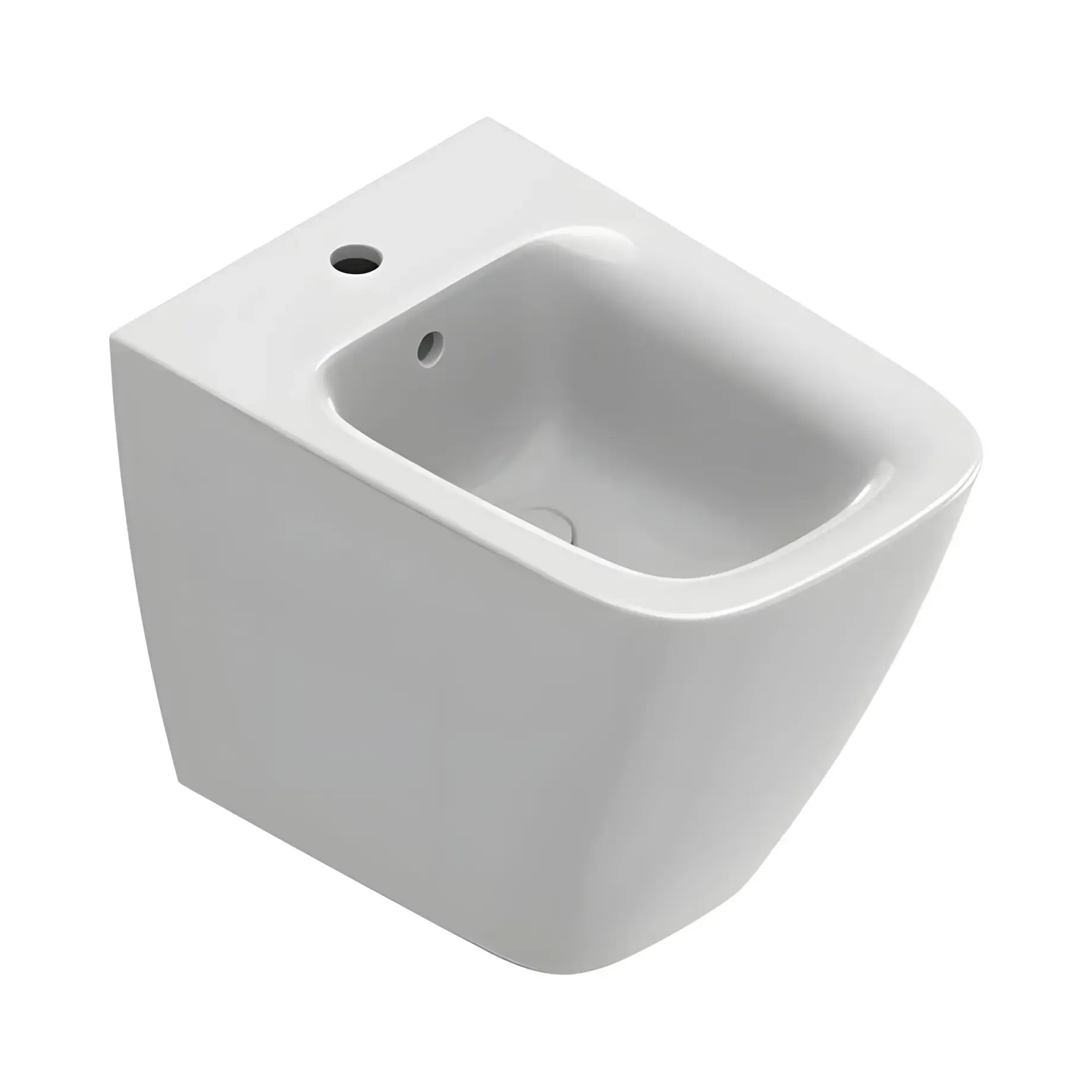 Біде підлогове Green Catalano 0419551001 Bianco Lucido 55 х 37 см — вид на білому тлі
