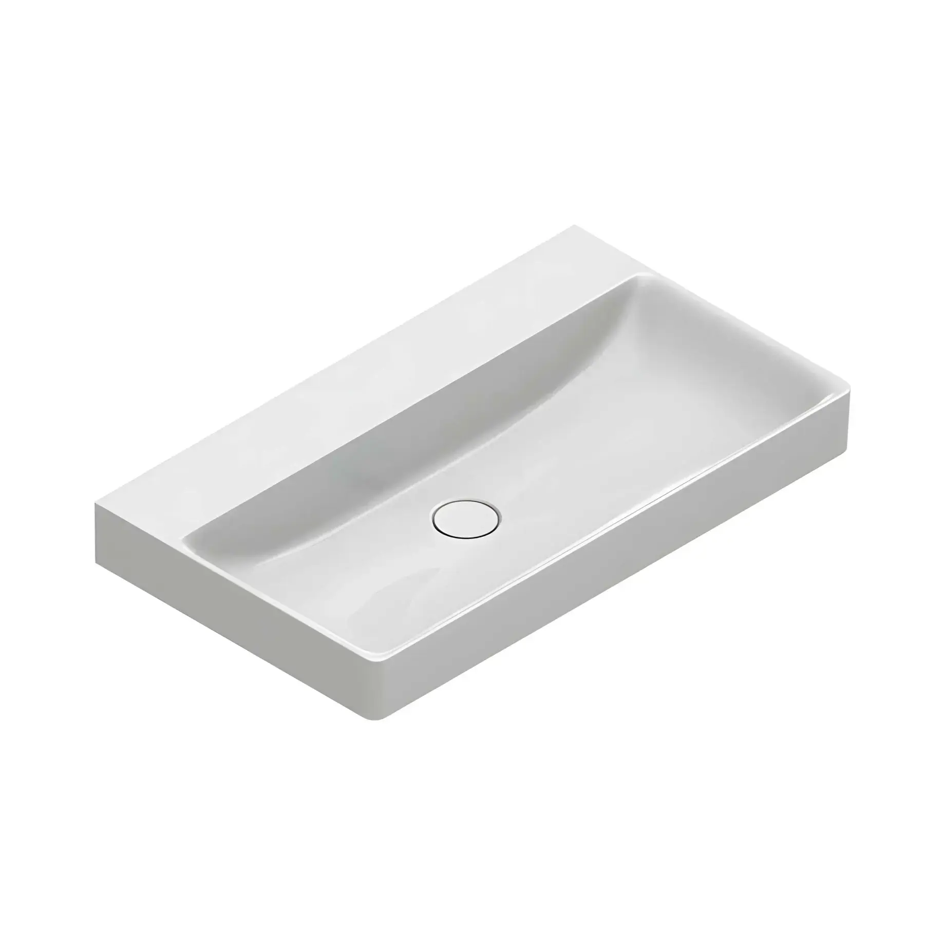Умивальник Green Catalano 0420800001 Glossy White 80 х 47 см — вид на білому тлі