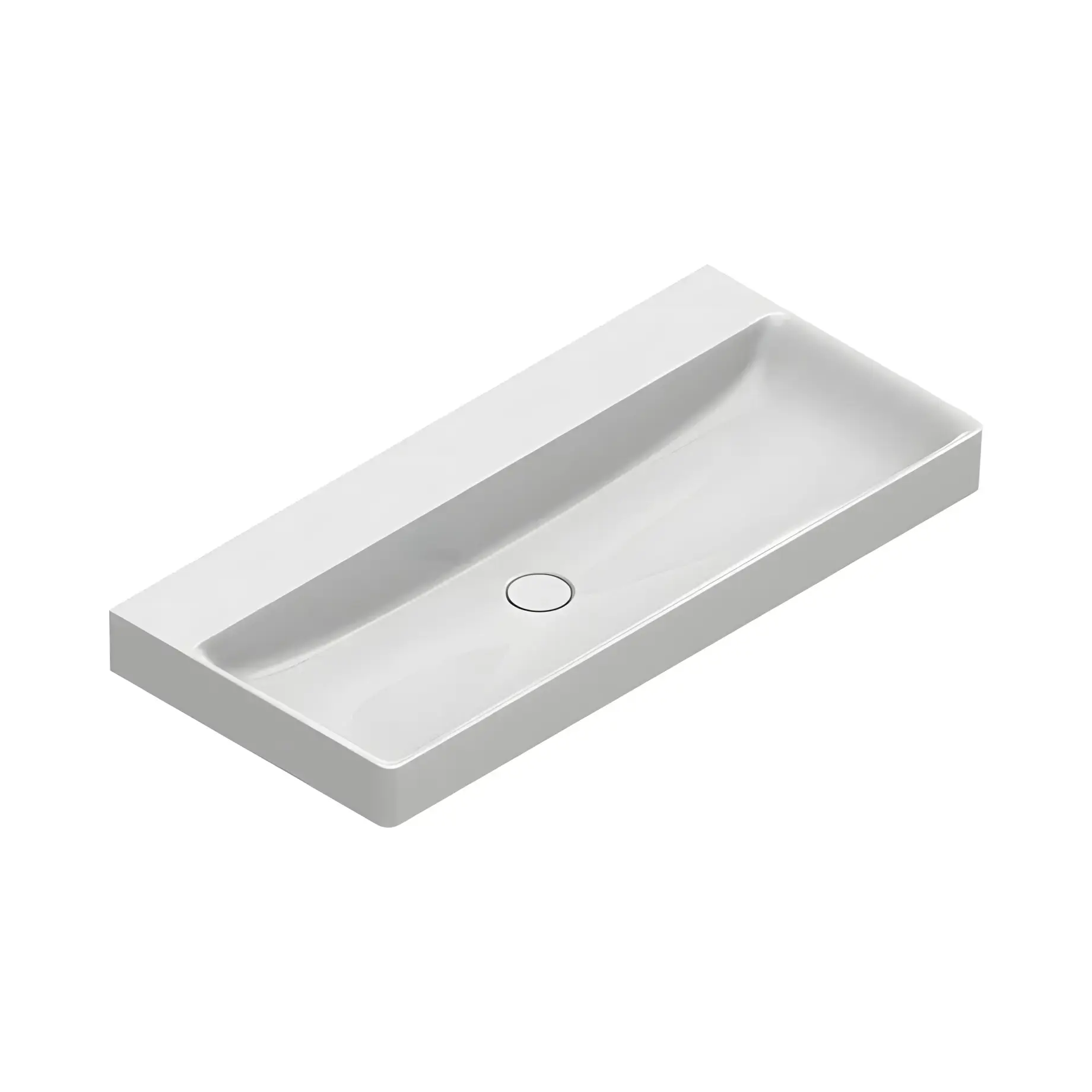 Умивальник Green Catalano 0421001001 Glossy White 100 х 47 см — вид на білому тлі