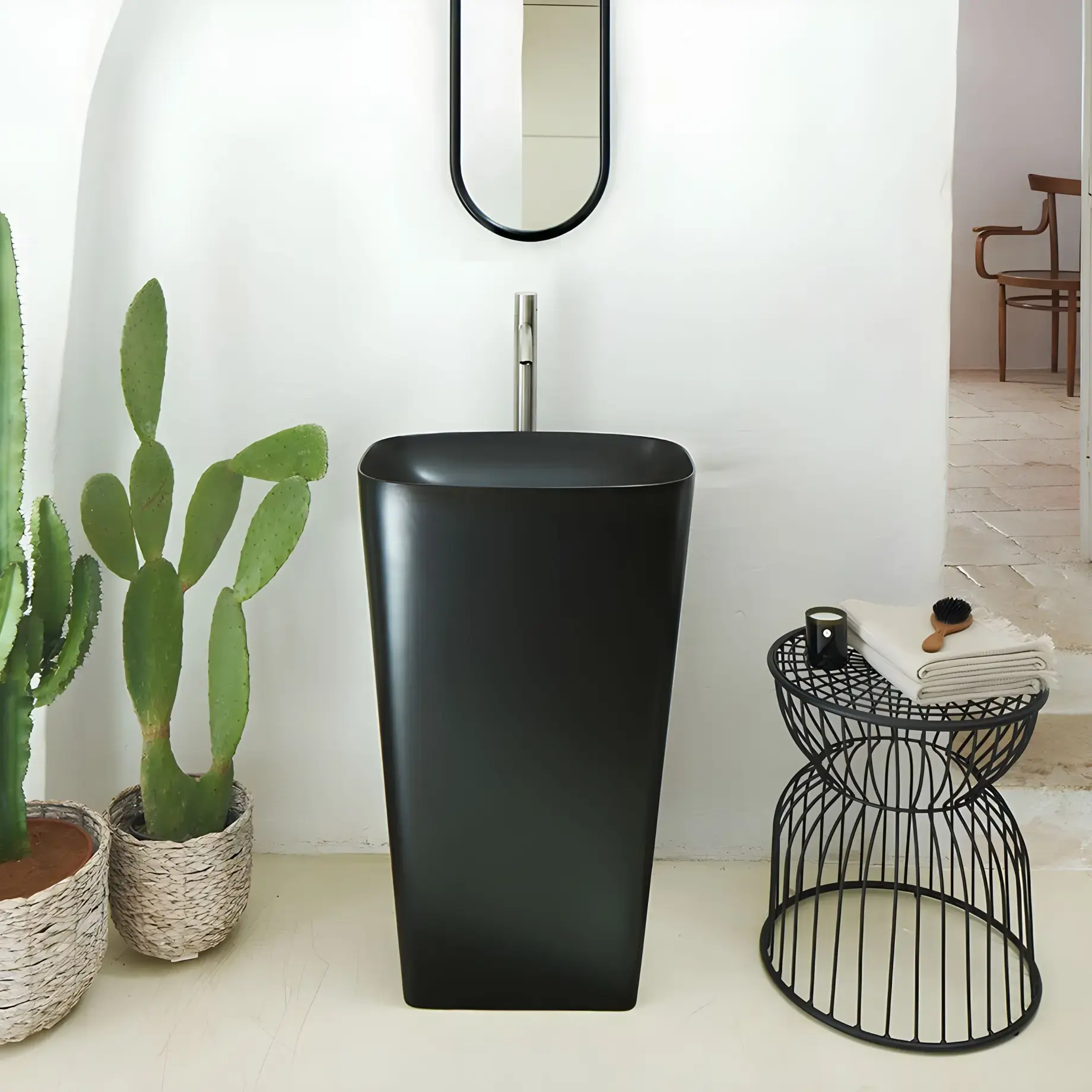 Умивальник Green Catalano 0428550022 Satin black — вид спереду