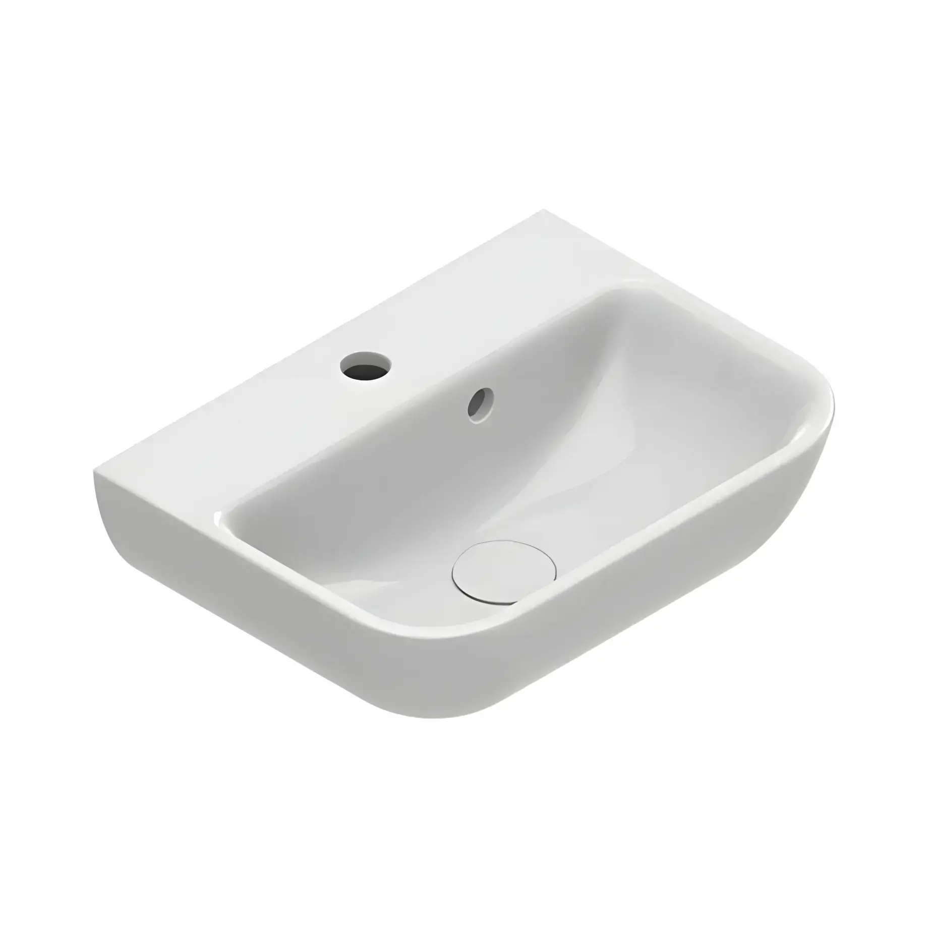 Умивальник Italy Catalano 0720451001 Glossy White 45 х 34 см — вид на білому тлі