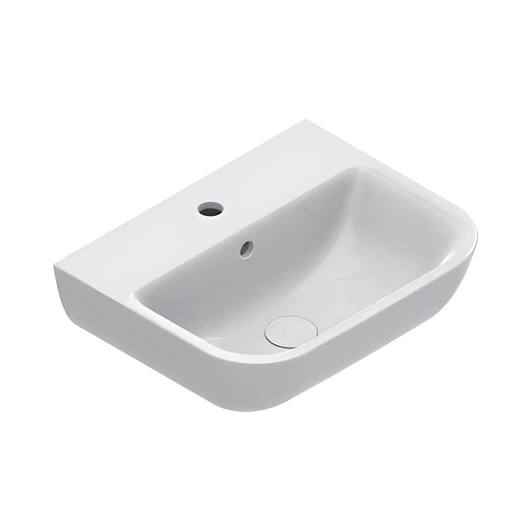 Умивальник Italy Catalano 0720501001 Glossy White 50 х 40 см — вид на білому тлі