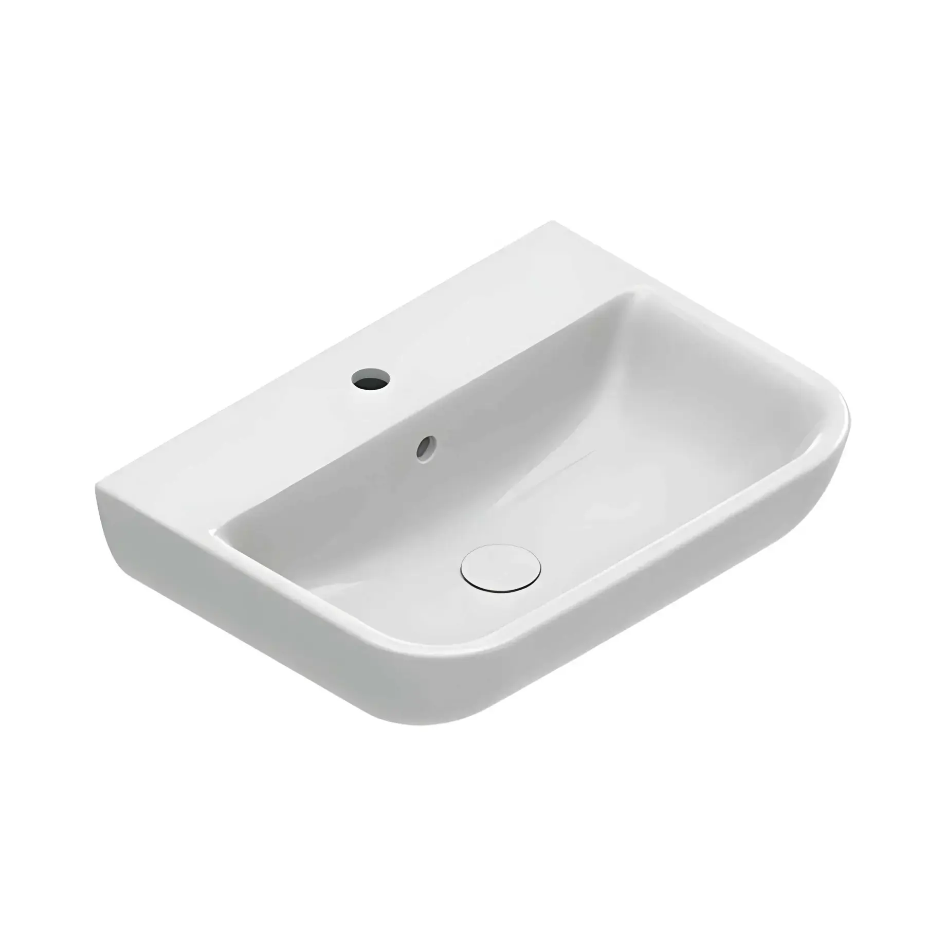 Умивальник Italy Catalano 0720601001 Glossy White 60 х 45 см — вид на білому тлі