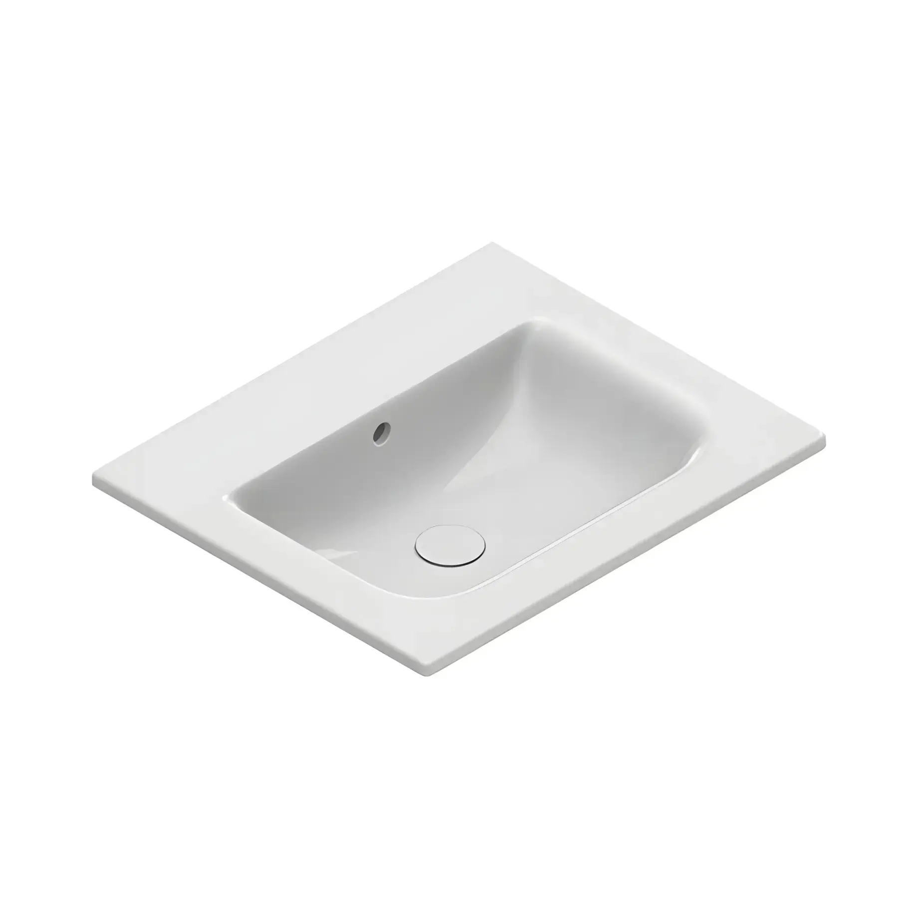 Умивальник Italy Catalano 0720610001 Glossy White 60 х 50 см — вид на білому тлі