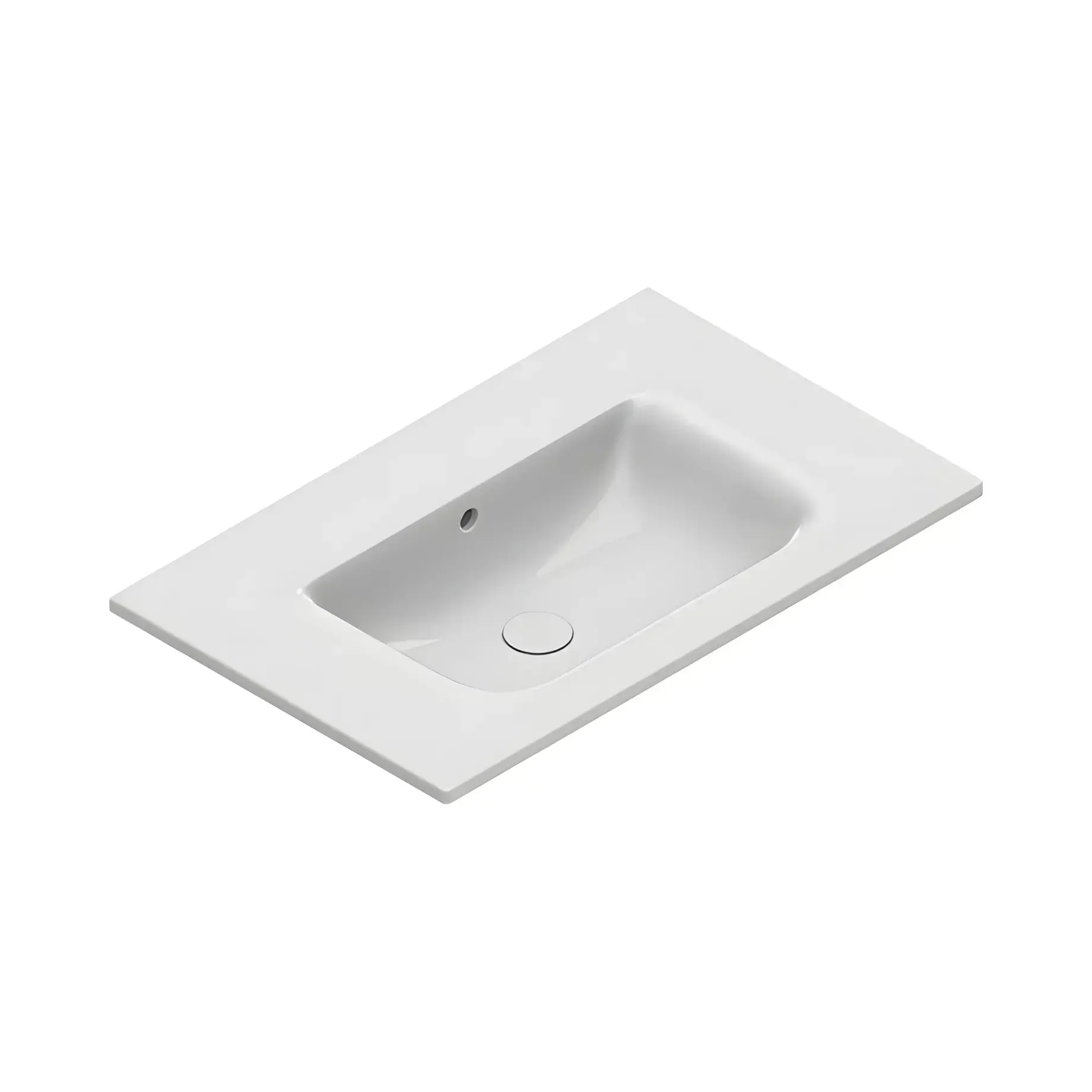 Умивальник Italy Catalano 0720810001 Glossy White 80 х 50 см — вид на білому тлі