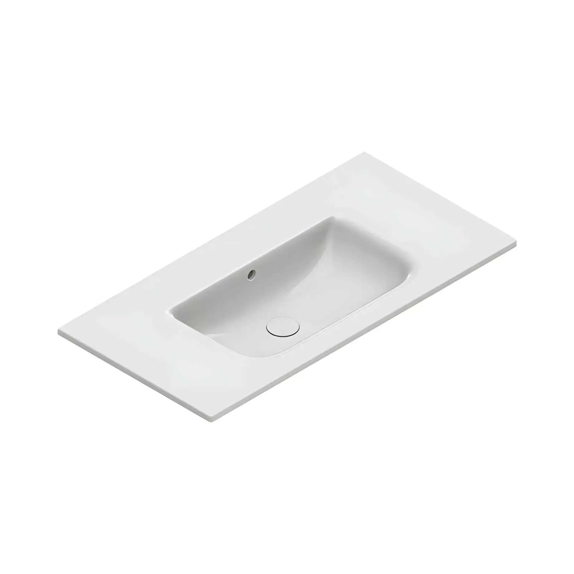 Умивальник Italy Catalano 0721010001 Glossy White 100 х 50 см — вид на білому тлі