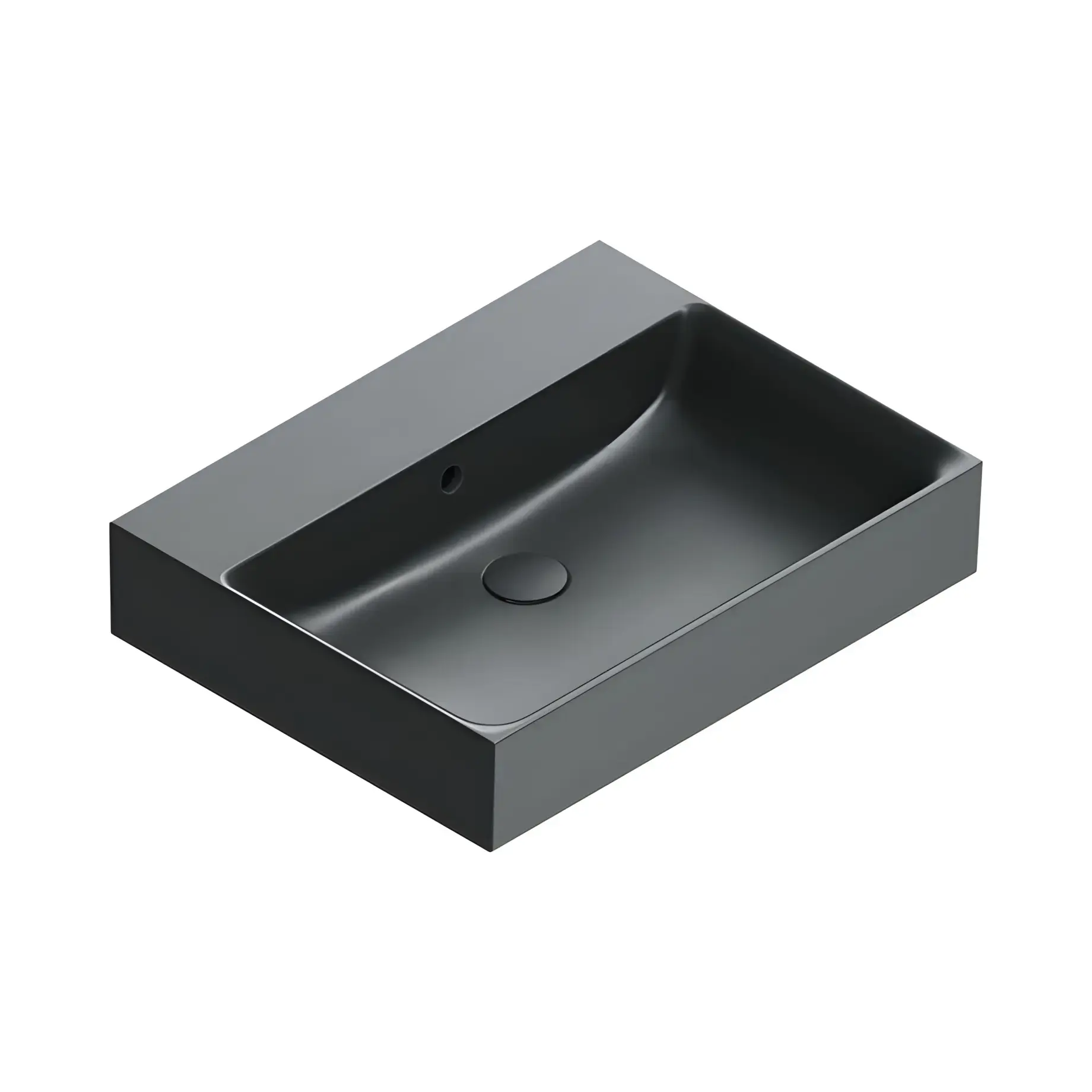 Умивальник Premium Catalano 0220600022 Satin black — вид на білому тлі