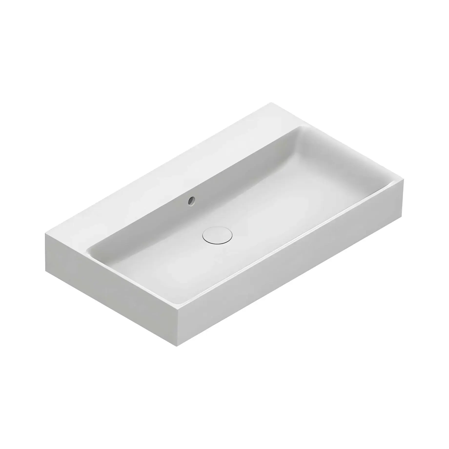 Умивальник Premium Catalano 022080001 Glossy White 80 х 47 см — вид на білому тлі