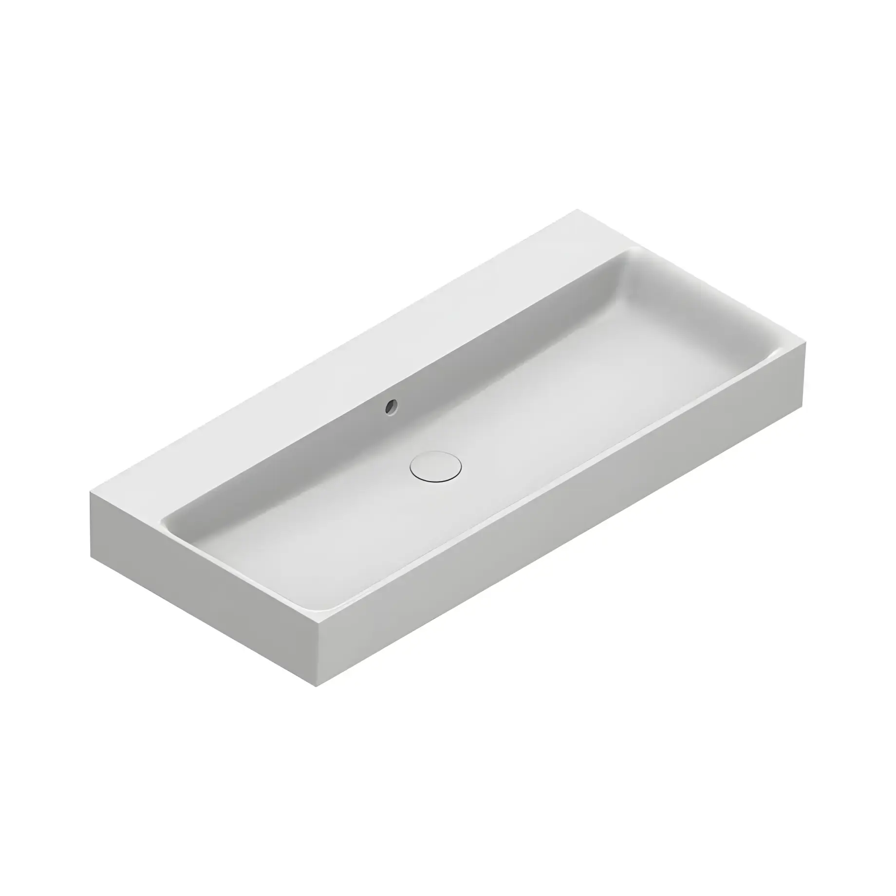 Умивальник Premium Catalano 0221000021 Satin white 100 х 47 см — вид на білому тлі