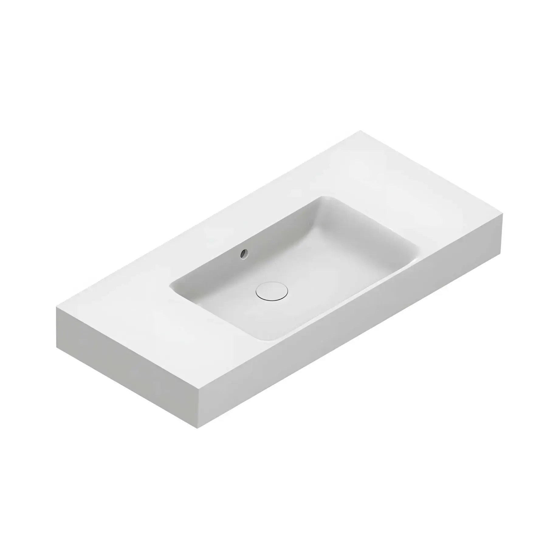 Умивальник Premium Catalano 0221010001 Glossy White 100 х 47 см — вид на білому тлі