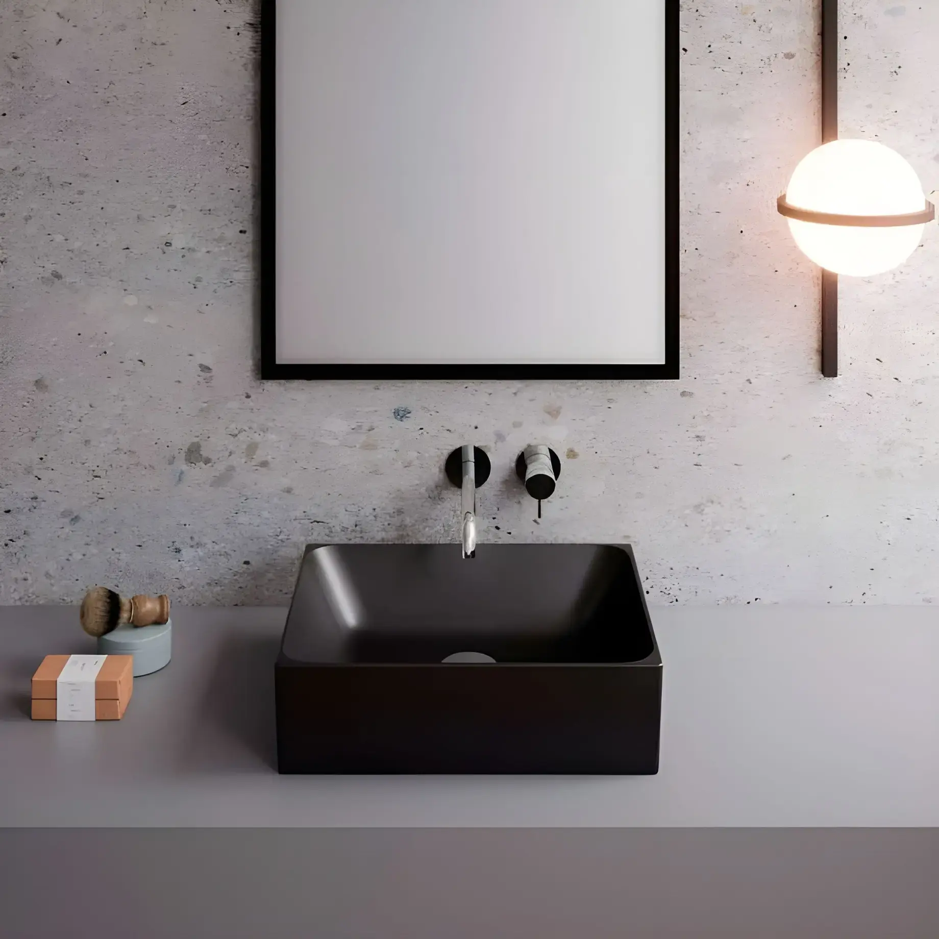 Умивальник Premium Catalano 0222450022 Satin black — вид спереду