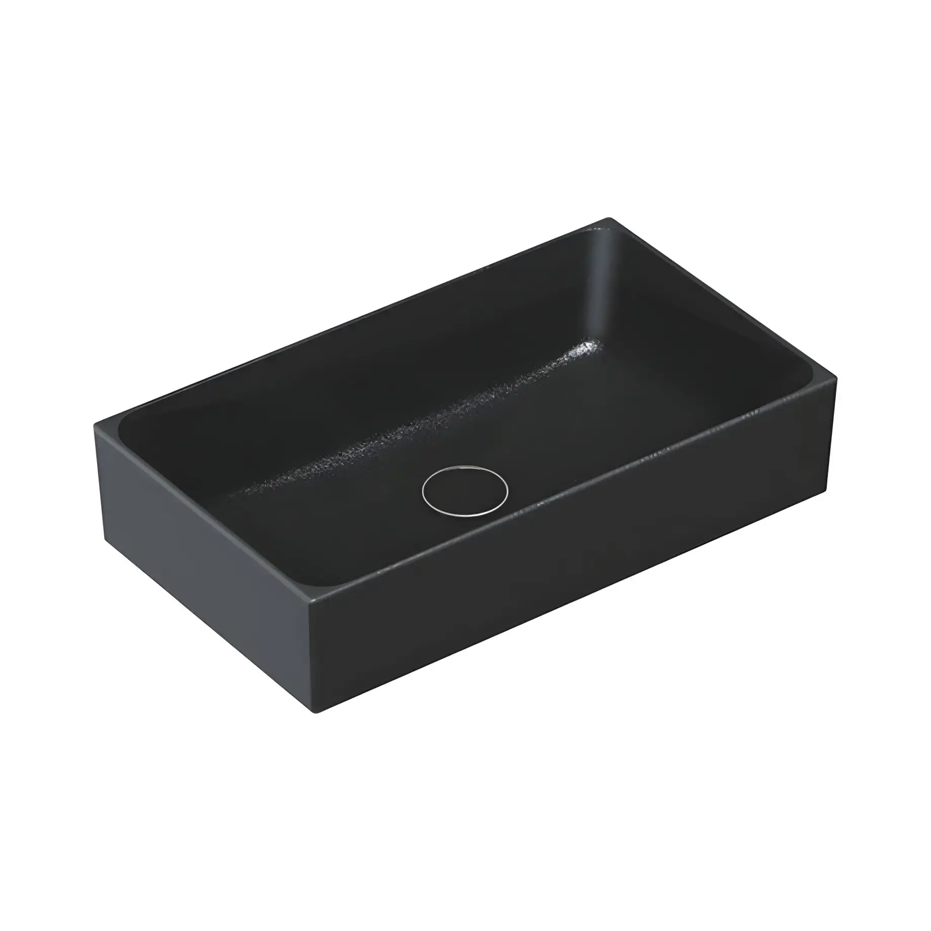 Умивальник Premium Catalano 0222600022 Satin black — вид на білому тлі