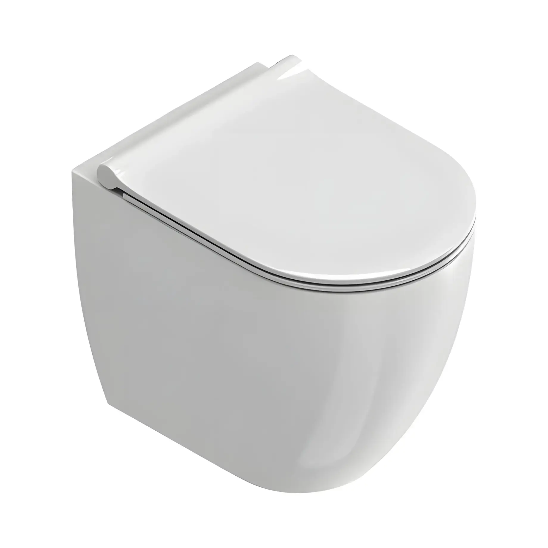 Унітаз підлоговий Sfera Catalano 0512500001 + 0551200001 Bianco Lucido 50 х 35 см — вид на білому тлі