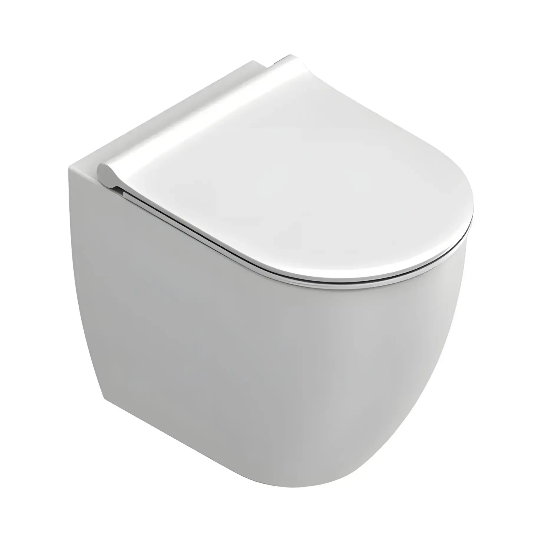 Унітаз підлоговий Sfera Catalano 0512500021 + 0551200021 Bianco Satinato 50 х 35 см — вид на білому тлі