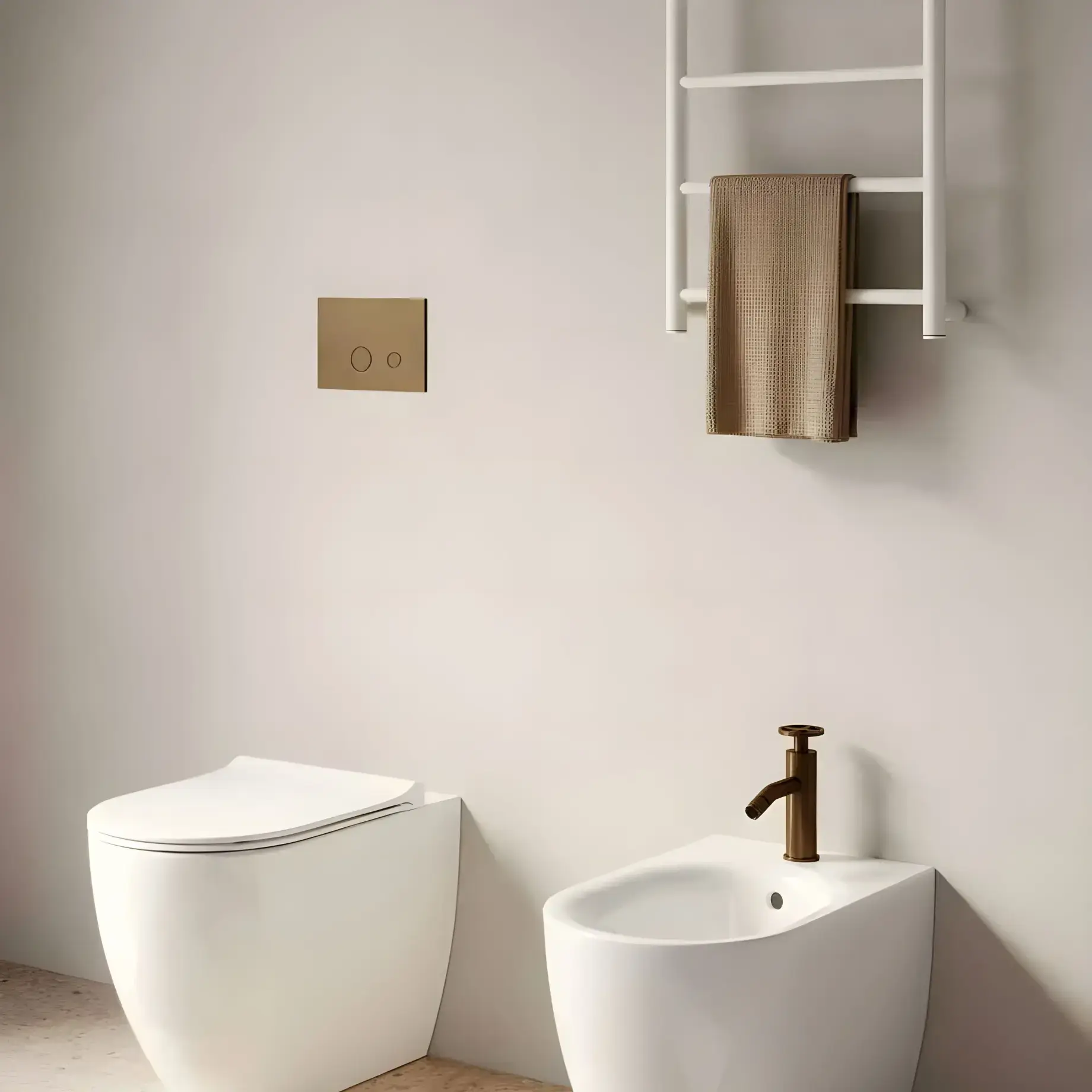 Унітаз підлоговий Sfera Catalano 0514550001 + 0551200001 Bianco Lucido — вид ззаду