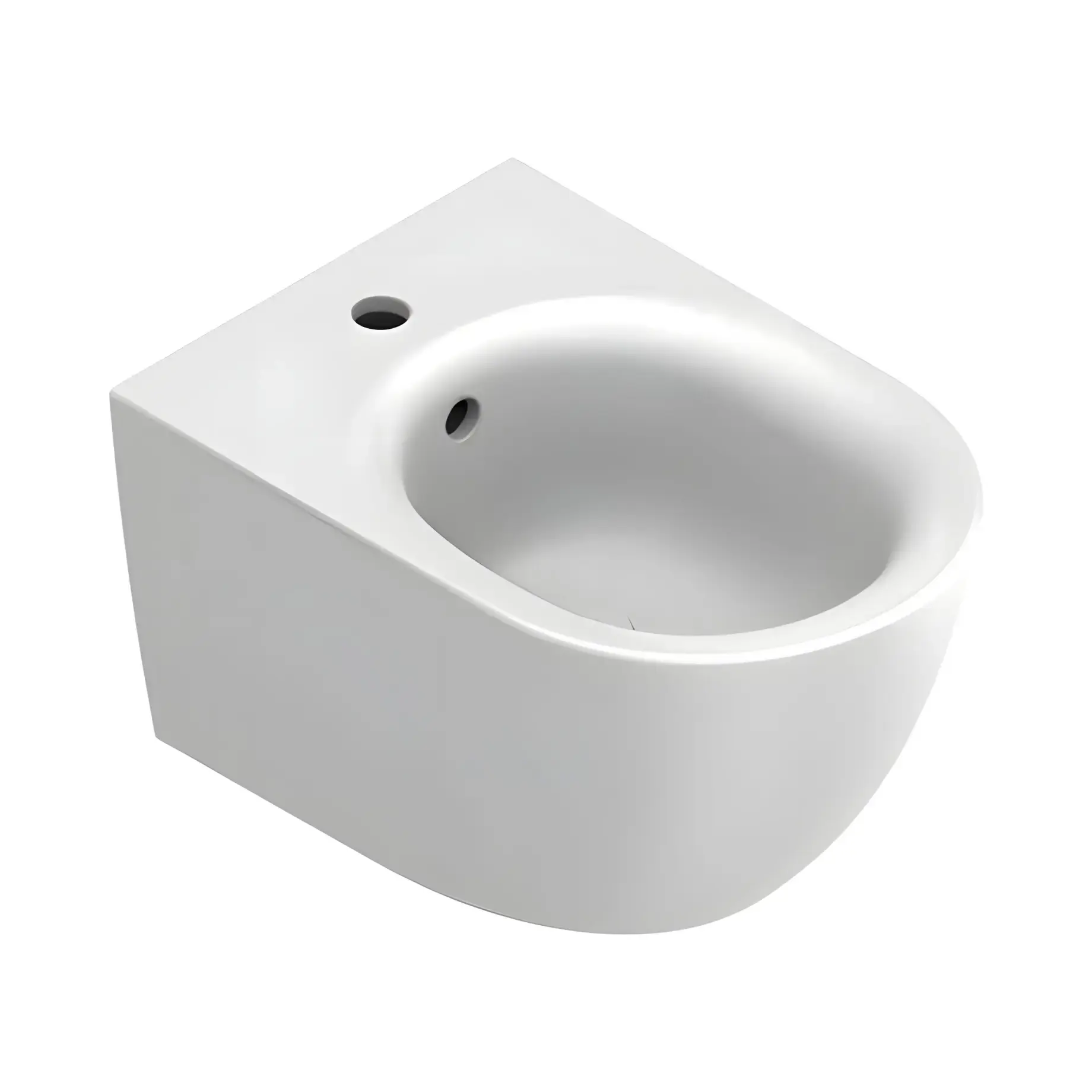 Біде підвісне Sfera Catalano 0518501021 Bianco Satinato 50 х 35 см — вид на білому тлі