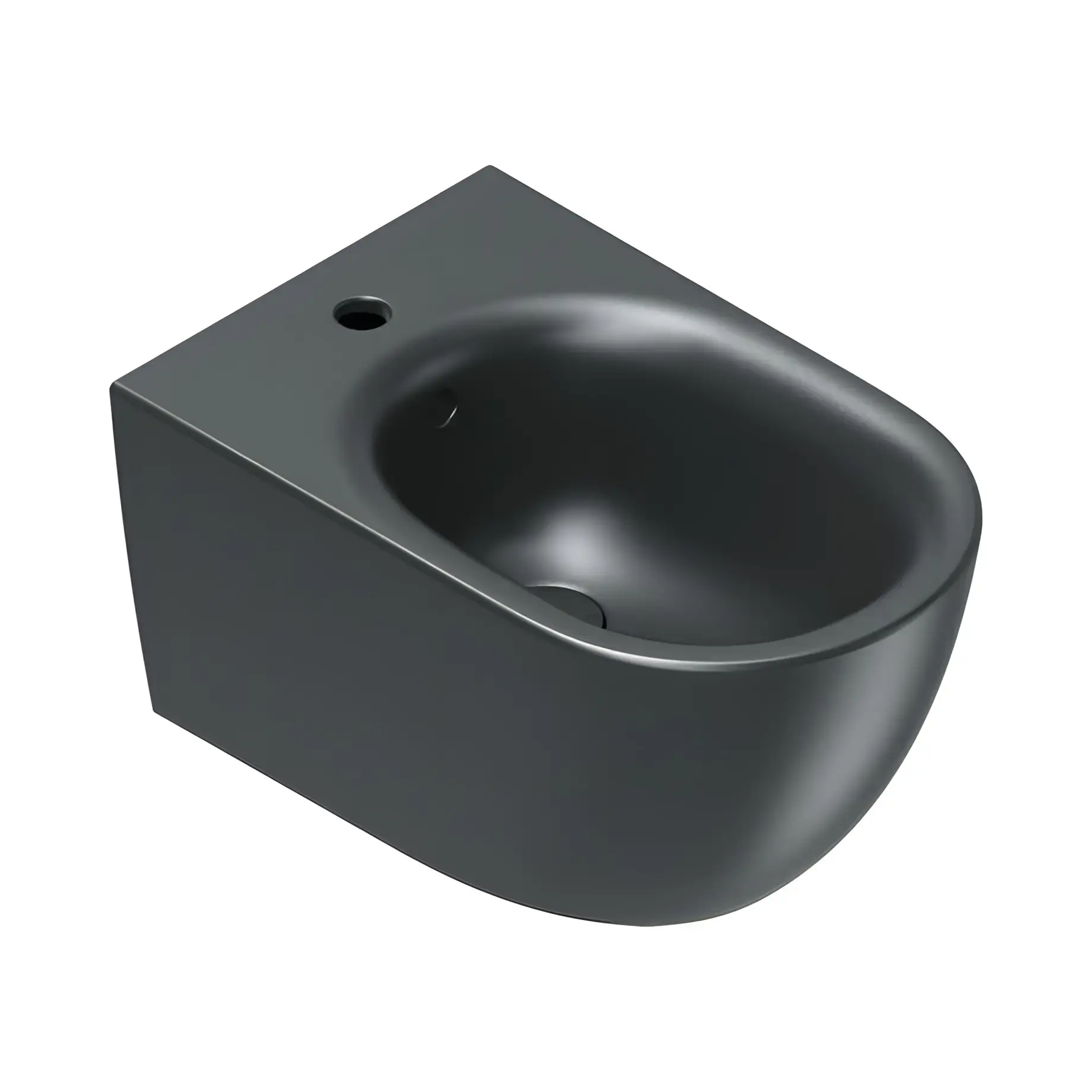 Біде підвісне Sfera Catalano 0518551022 Nero Satinato 55 х 35 см — вид на білому тлі