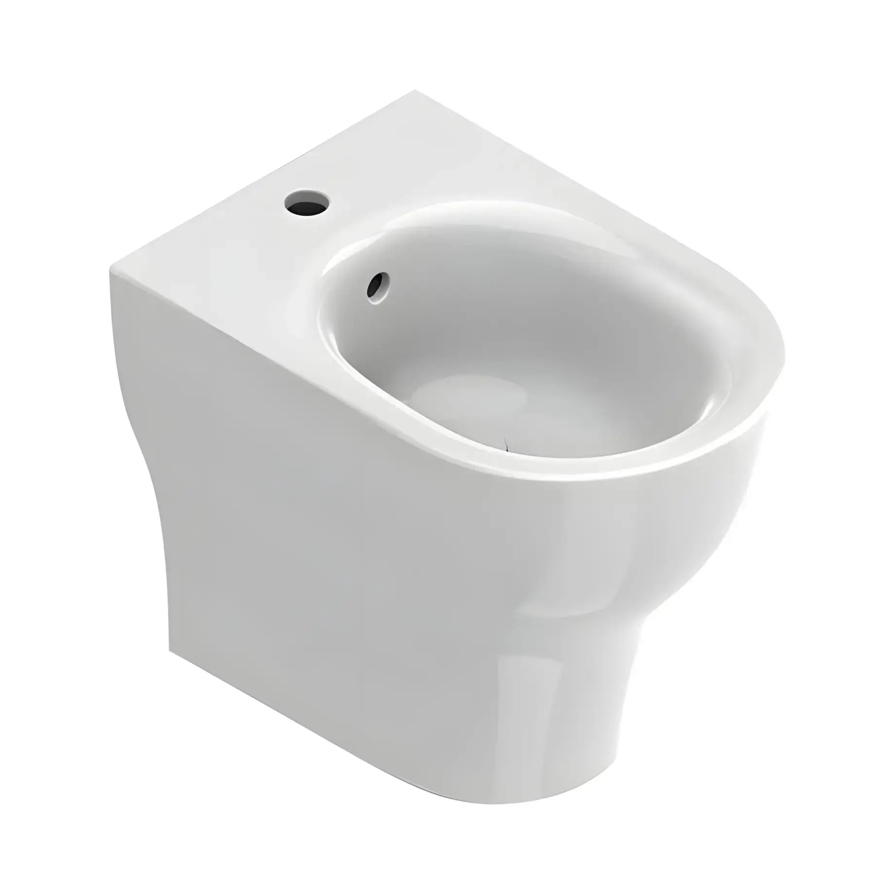 Біде підлогове Sfera Catalano 0519421001 Bianco Lucido 52 х 35 см — вид на білому тлі