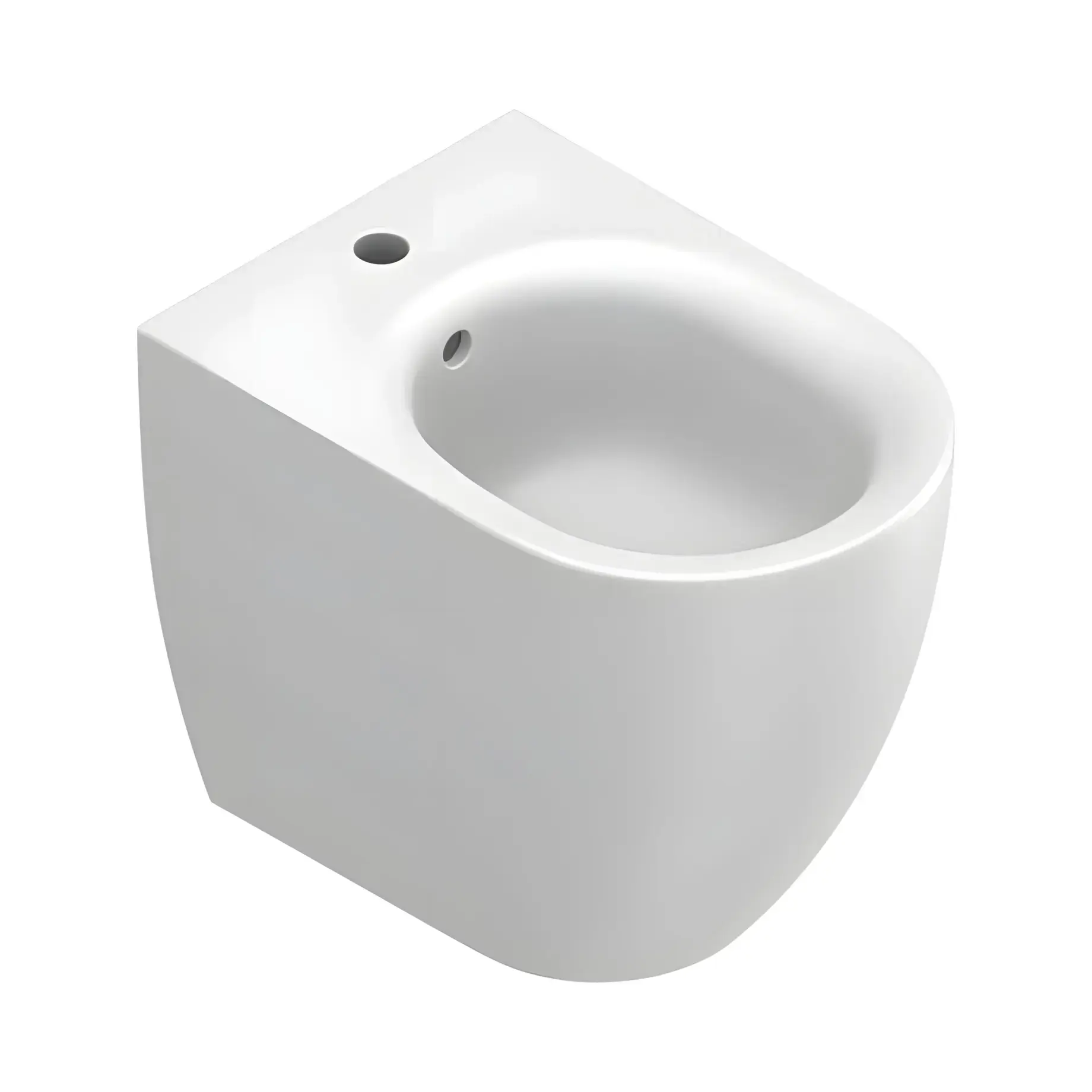 Біде підлогове Sfera Catalano 0519501021 Bianco Satinato — вид на білому тлі