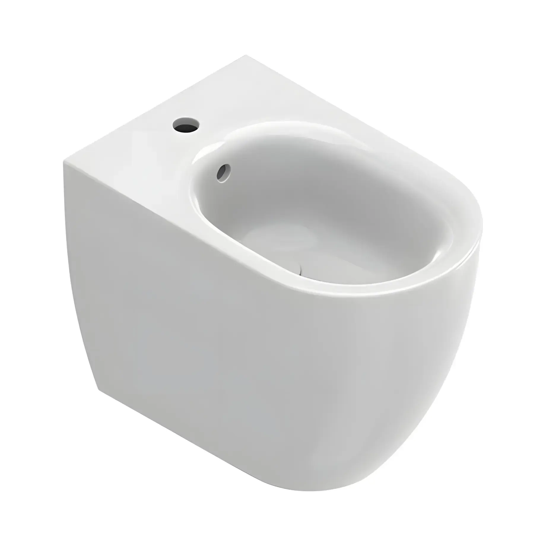 Біде підлогове Sfera Catalano 0519551001 Bianco Lucido 55 х 35 см — вид на білому тлі