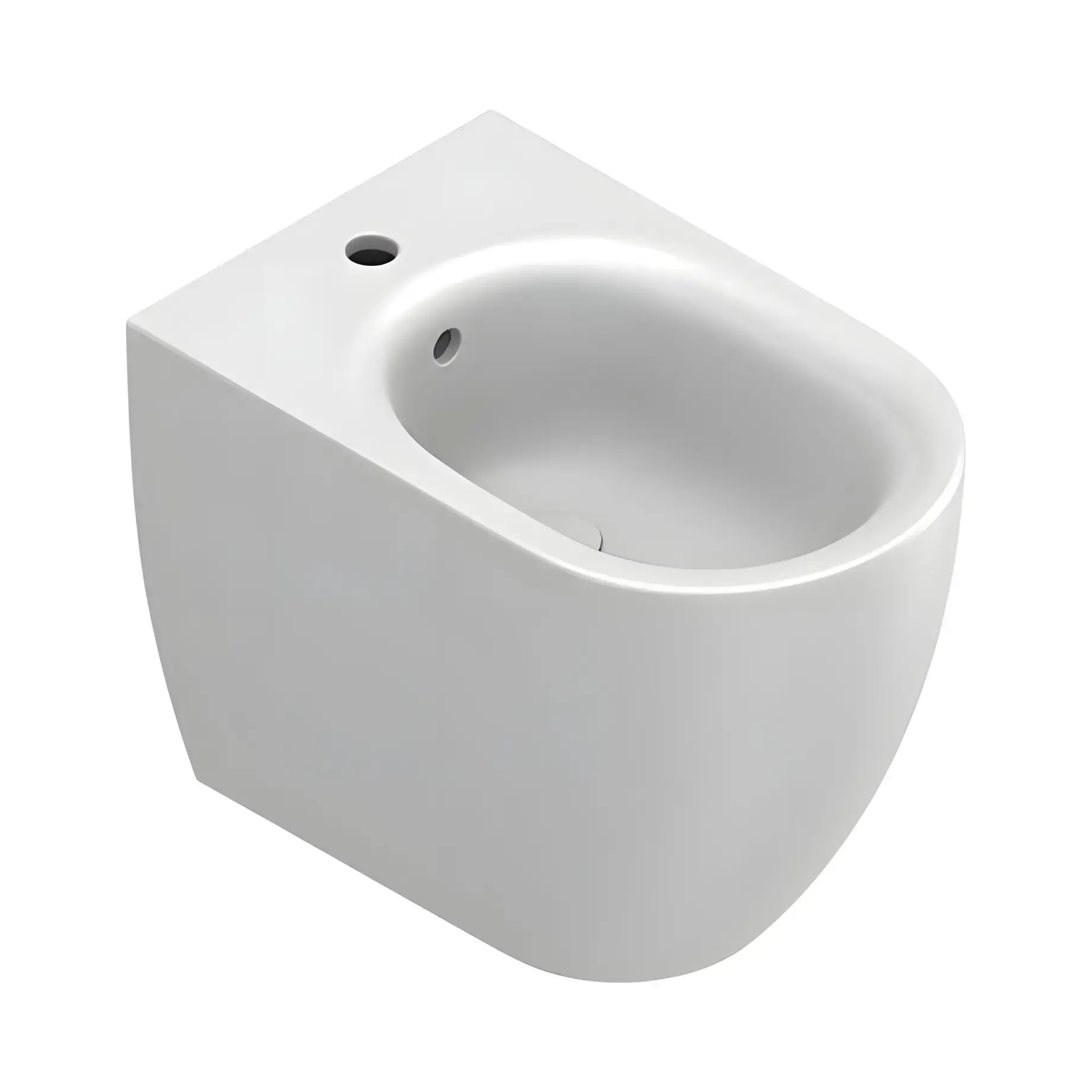 Біде підлогове Sfera Catalano 0519551021 Bianco Satinato — вид на білому тлі