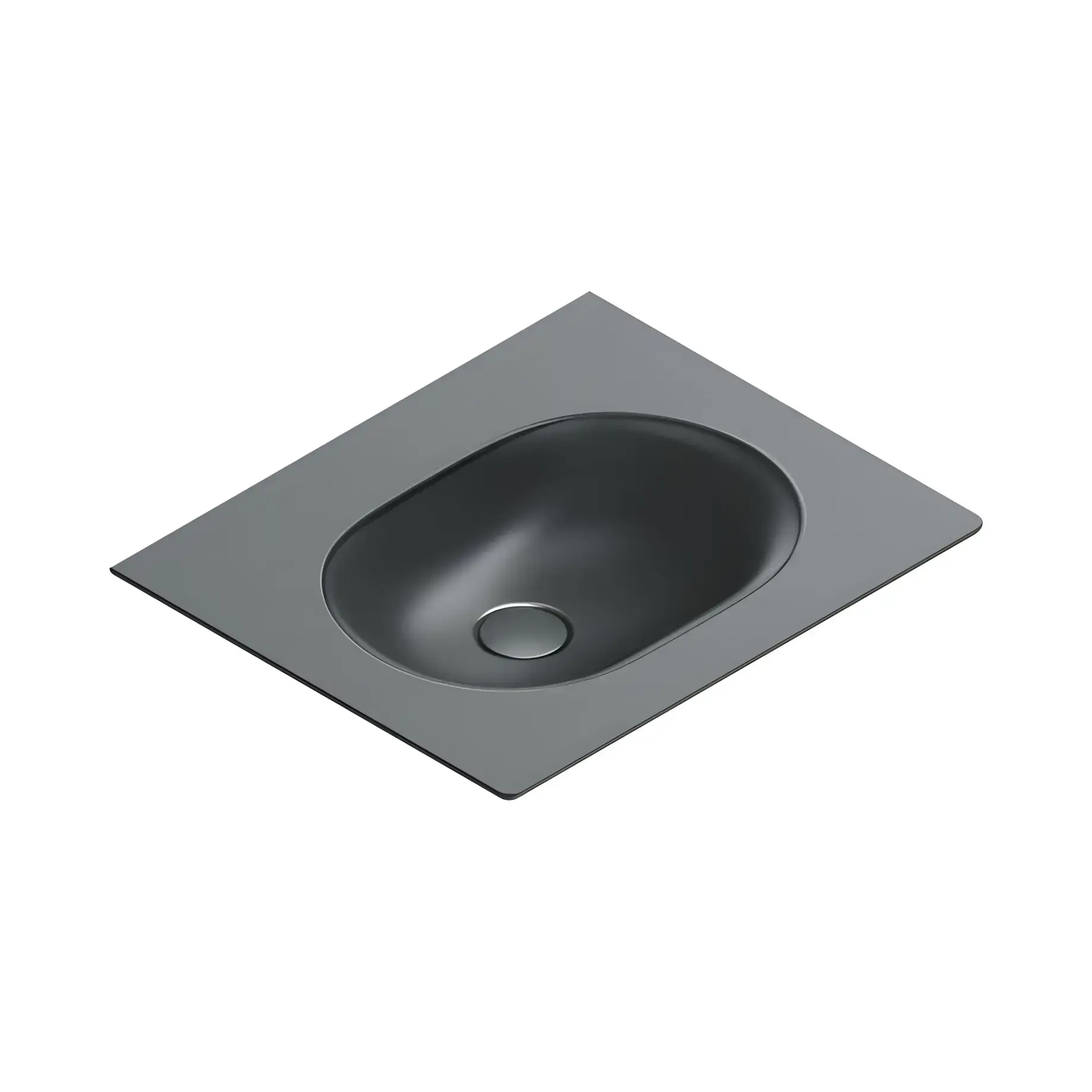 Умивальник Sfera Catalano 0520610022 Satin black — вид на білому тлі