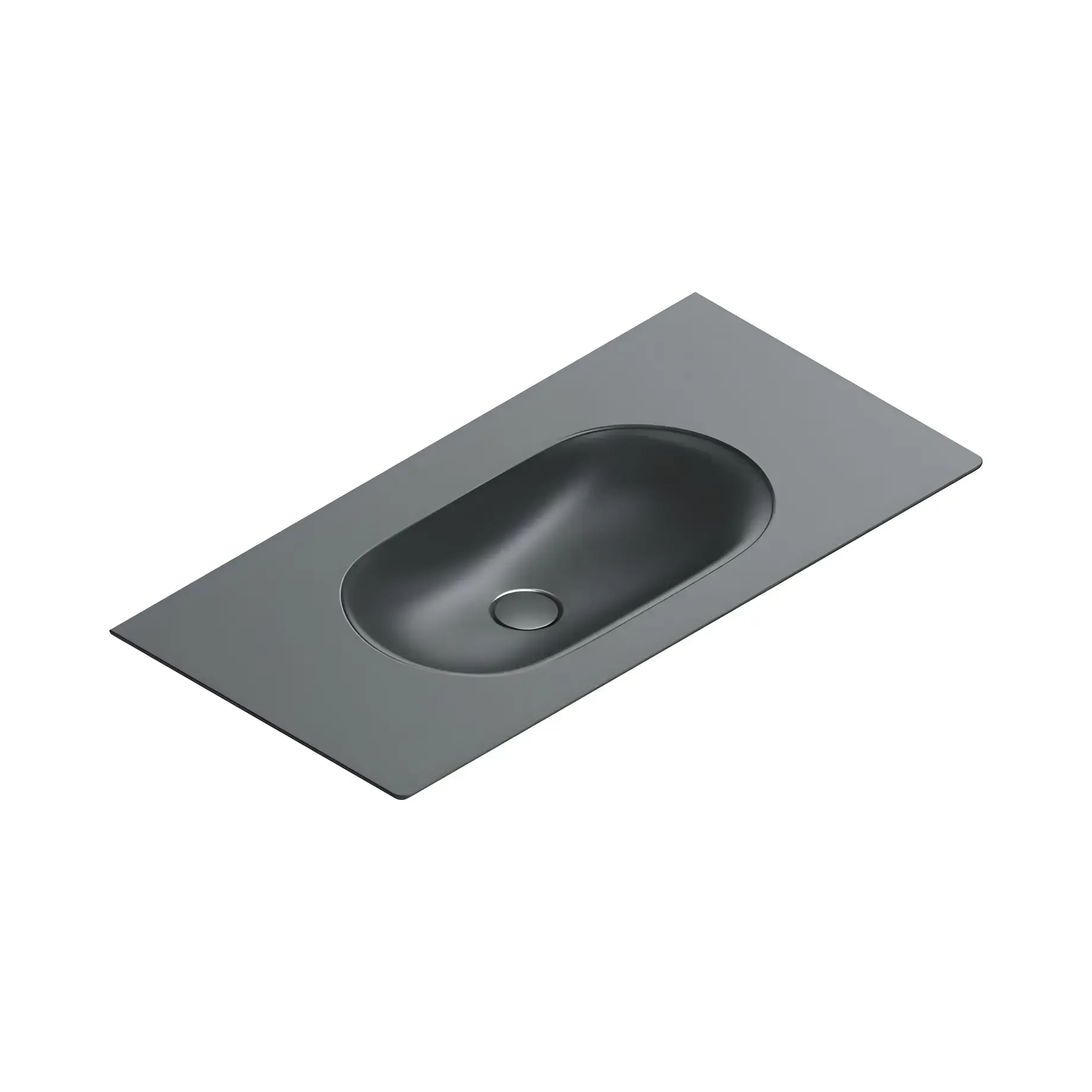 Умивальник Sfera Catalano 0521010022 Satin black — вид на білому тлі