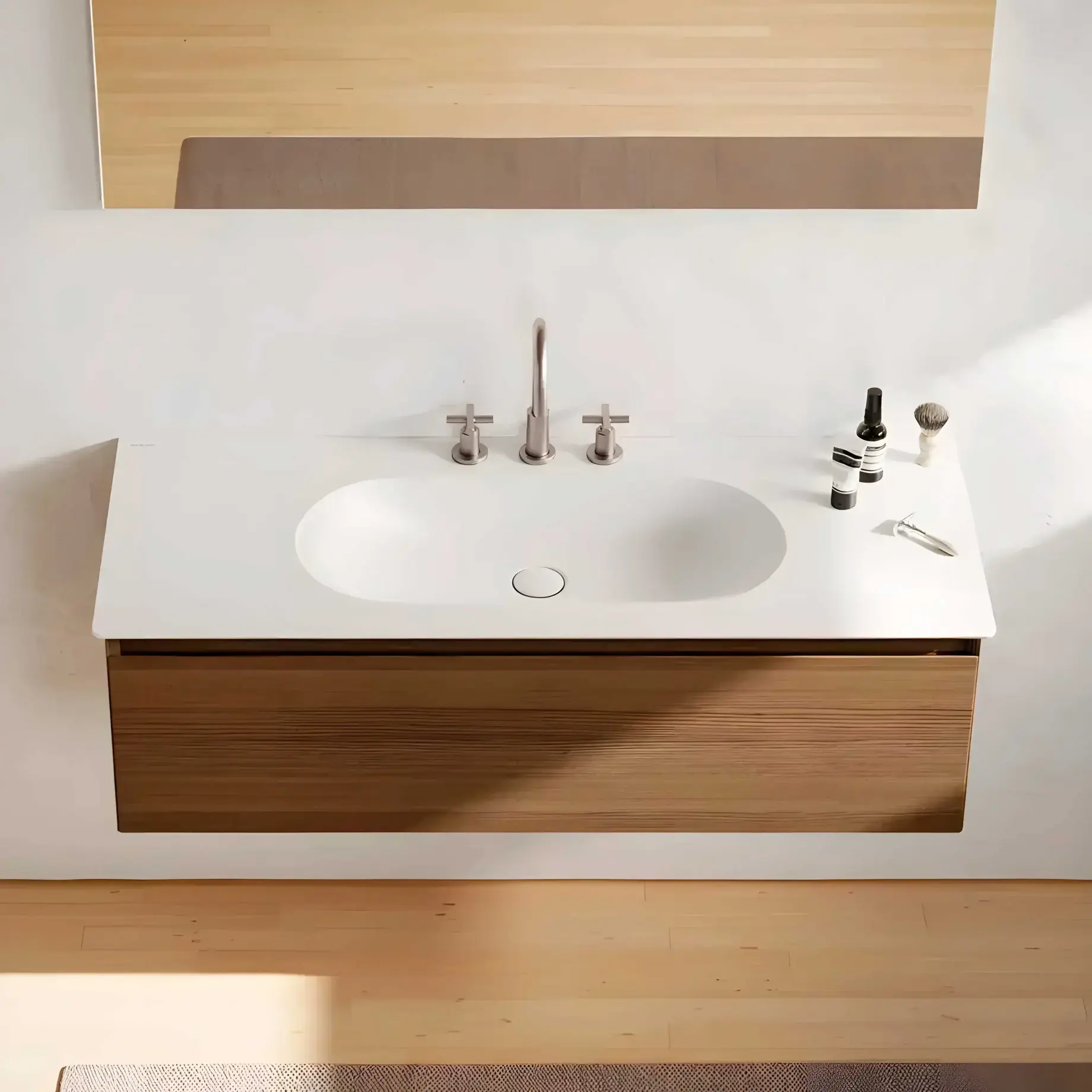Умивальник Sfera Catalano 0521260021 Satin white — вид спереду