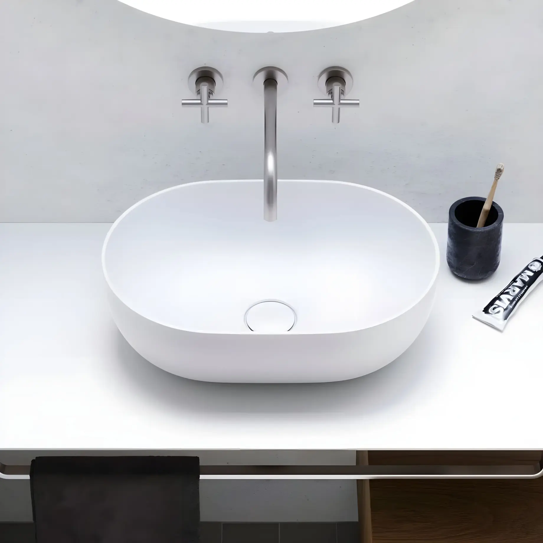 Умивальник Sfera Catalano 0522500021 Satin white — вид спереду