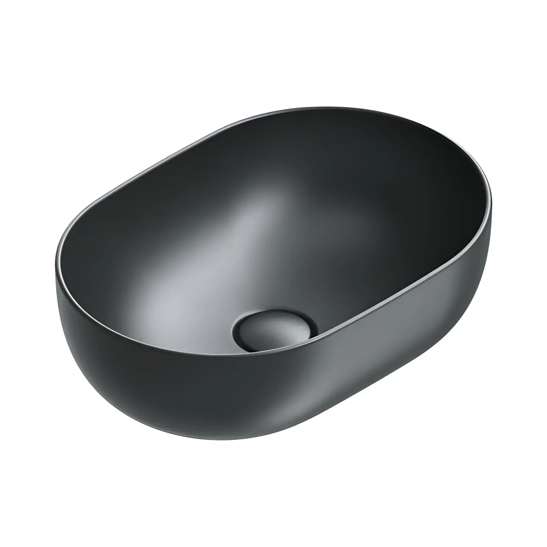 Умивальник Sfera Catalano 0522500022 Satin black — вид на білому тлі