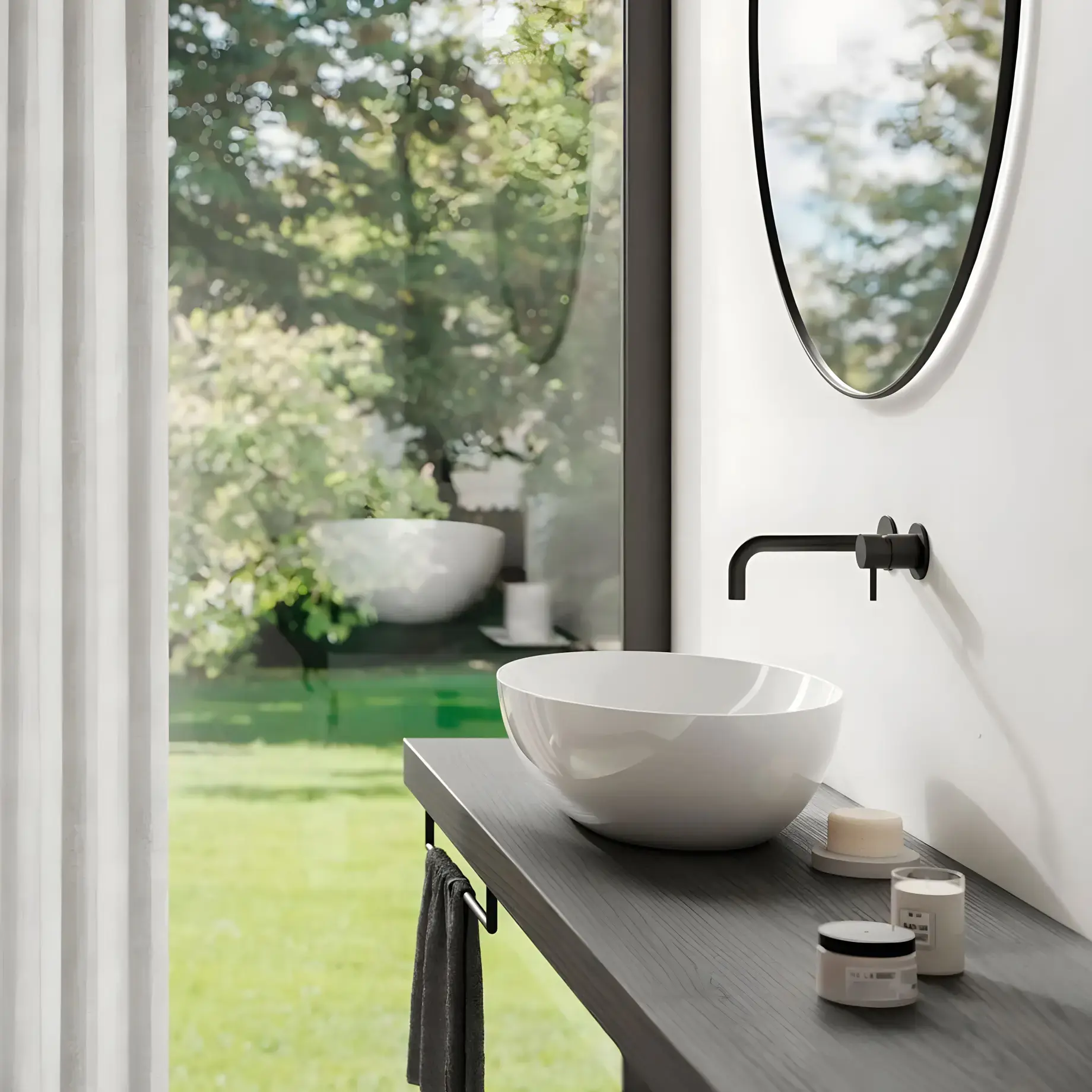 Умивальник Sfera Catalano 0522600001 Glossy White — бічний ракурс