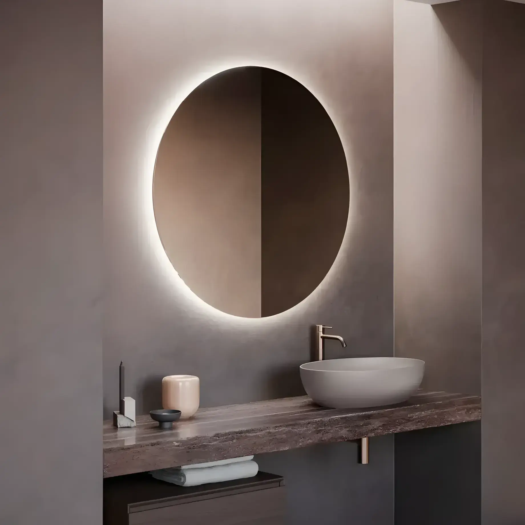 Умивальник Sfera Catalano 0522600032 Satin Dove Grey — вид спереду