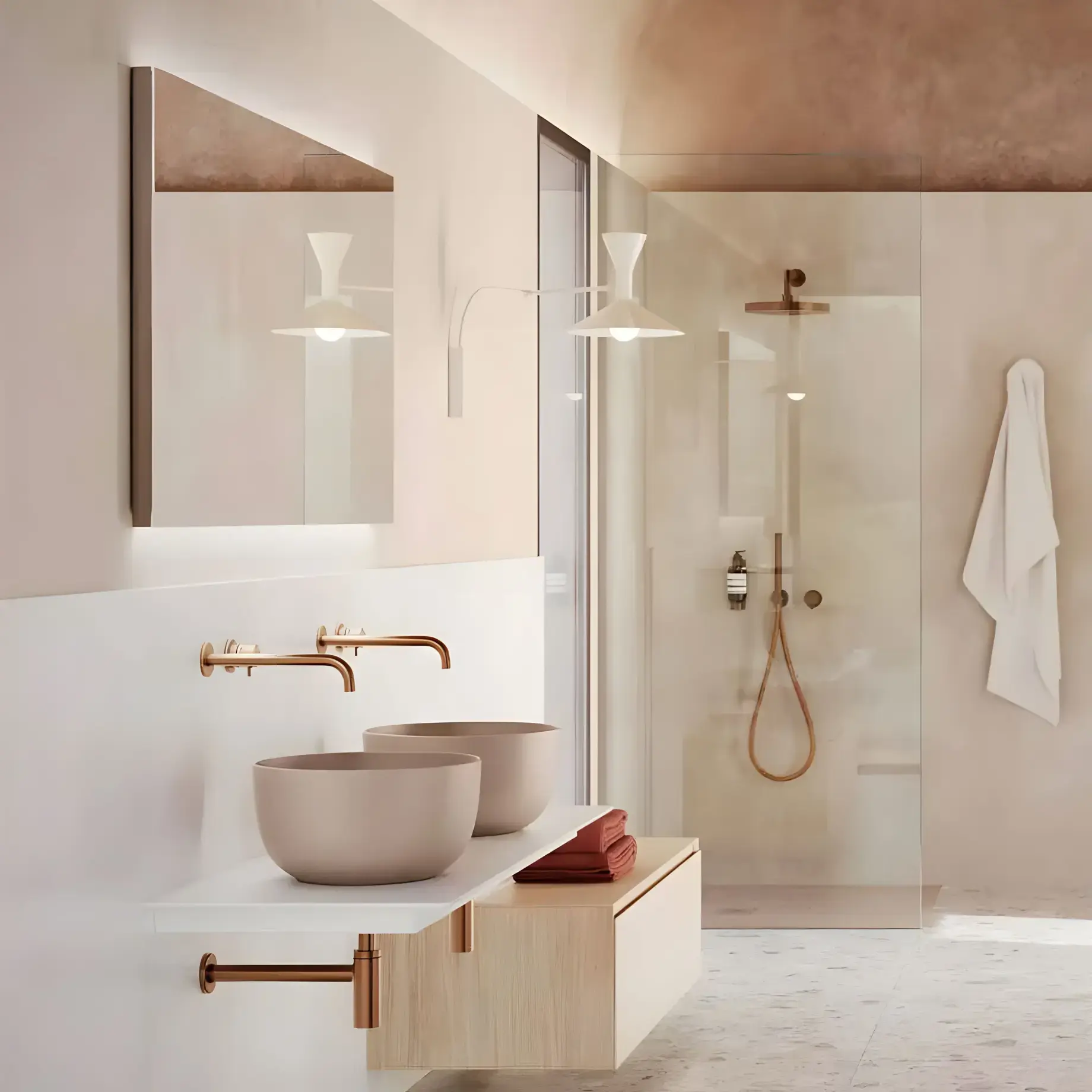 Умивальник Sfera Catalano 0523420029 Satin Sand — бічний ракурс